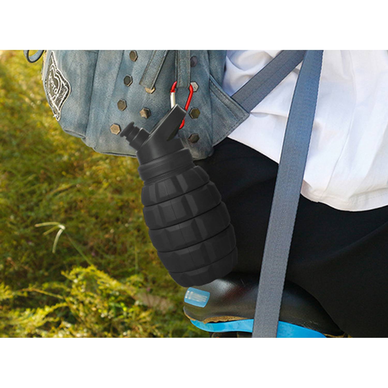 20Oz Grenade-Shaped Silicone Water Bottle 6