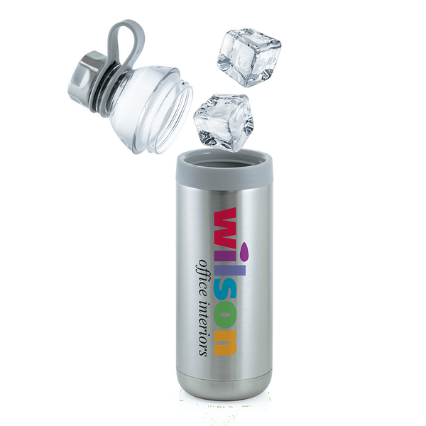 Dual Opening Stainless Steel Water Bottle - 20 Oz., custom water bottle with logo imprint 60