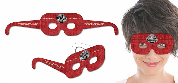 Mask Glasses - UV-Coated (1S) Extra-Thick Paper - 16.25x3.25 - 14 pt. 1