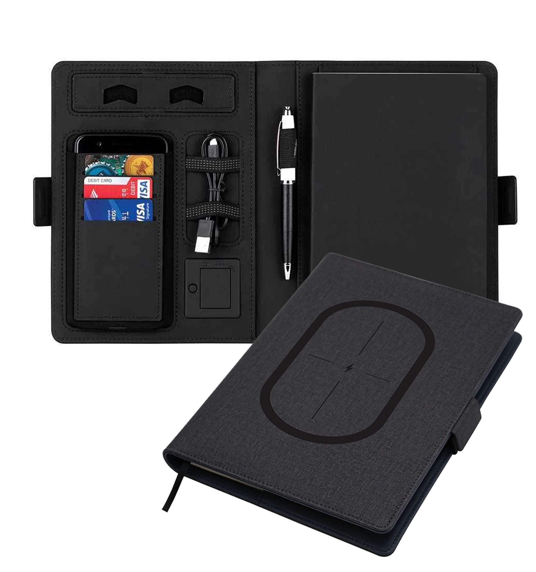 2-In-1 5000 mAh Wireless Charging Portfolio 2