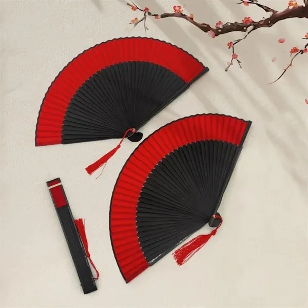 Bamboo Silk Folding Hand Fan 12