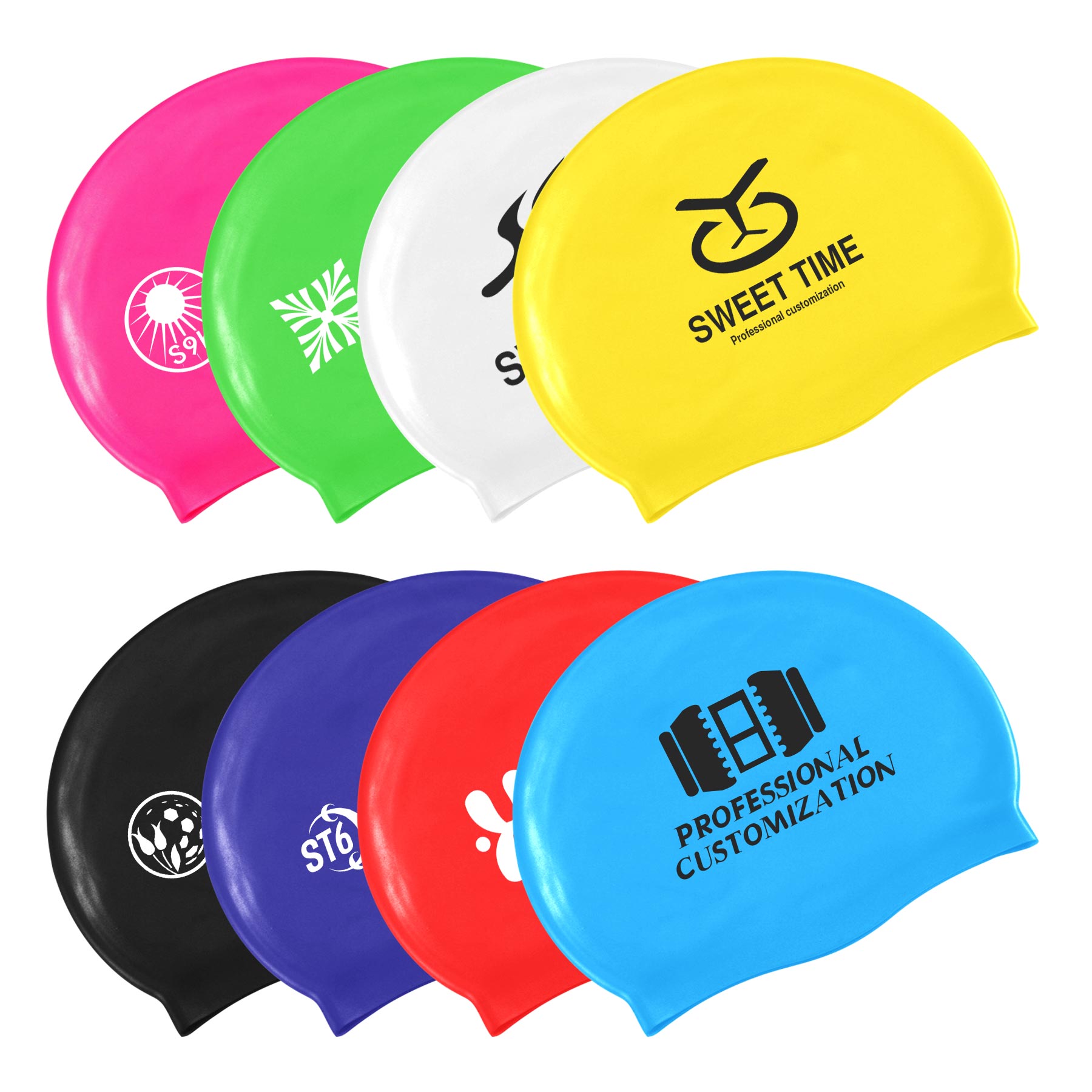 Fit Streamlined Silicone Swimming Cap 2