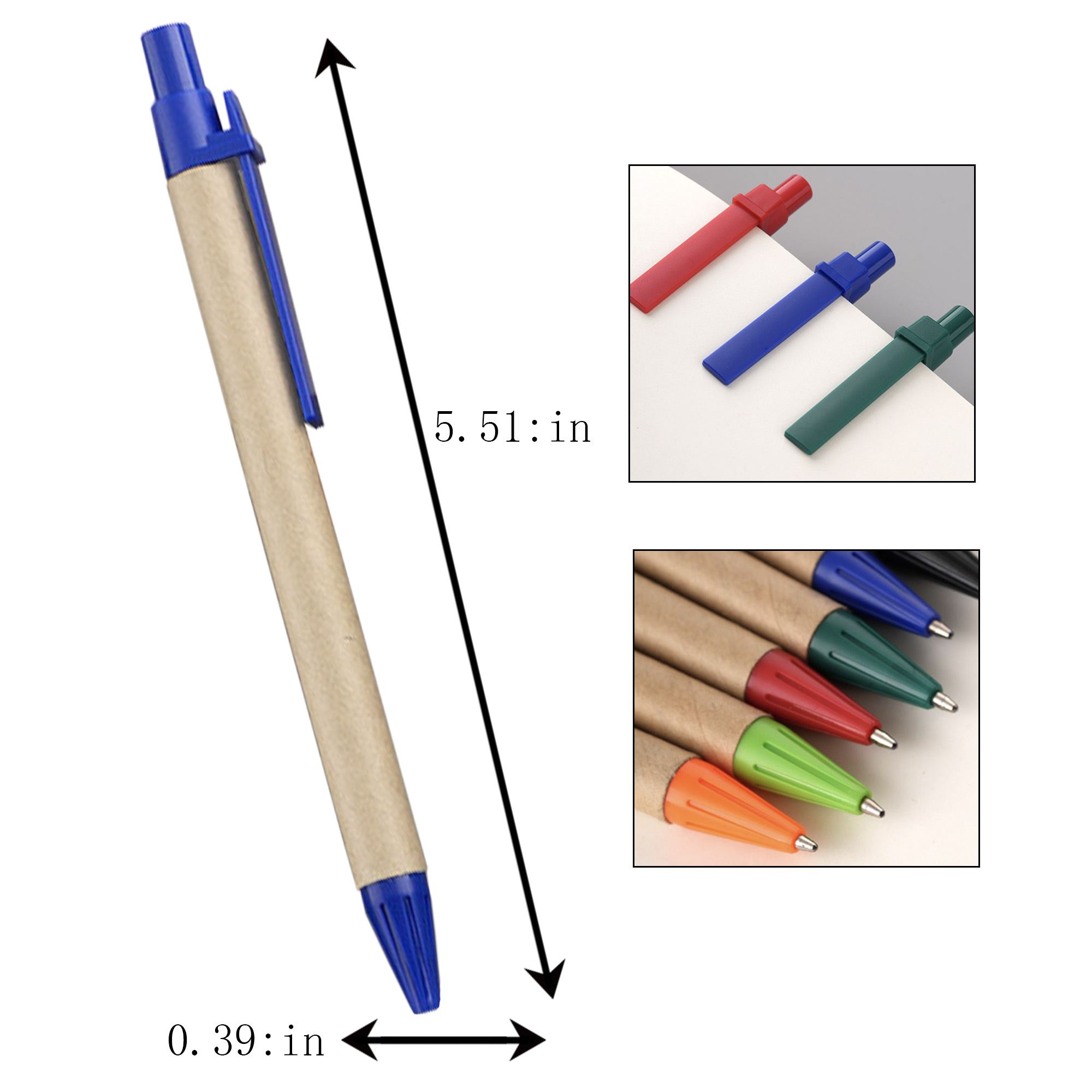 Custom Kraft Paper Ballpoint Pen 2