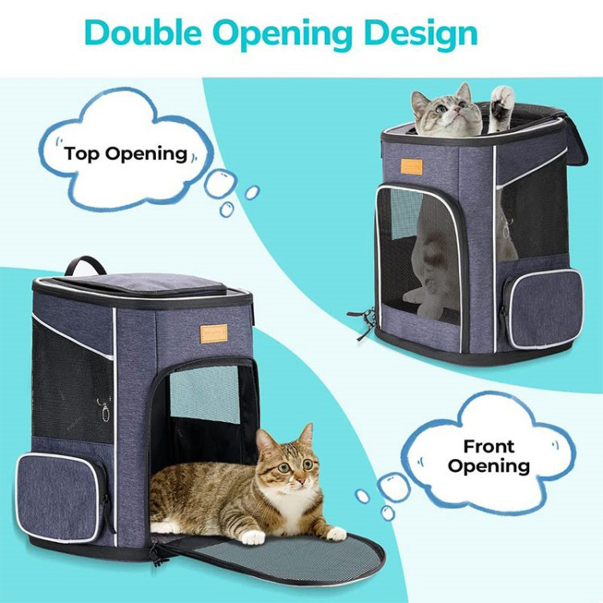 Oxford Portable Breathable Pet Backpack 2