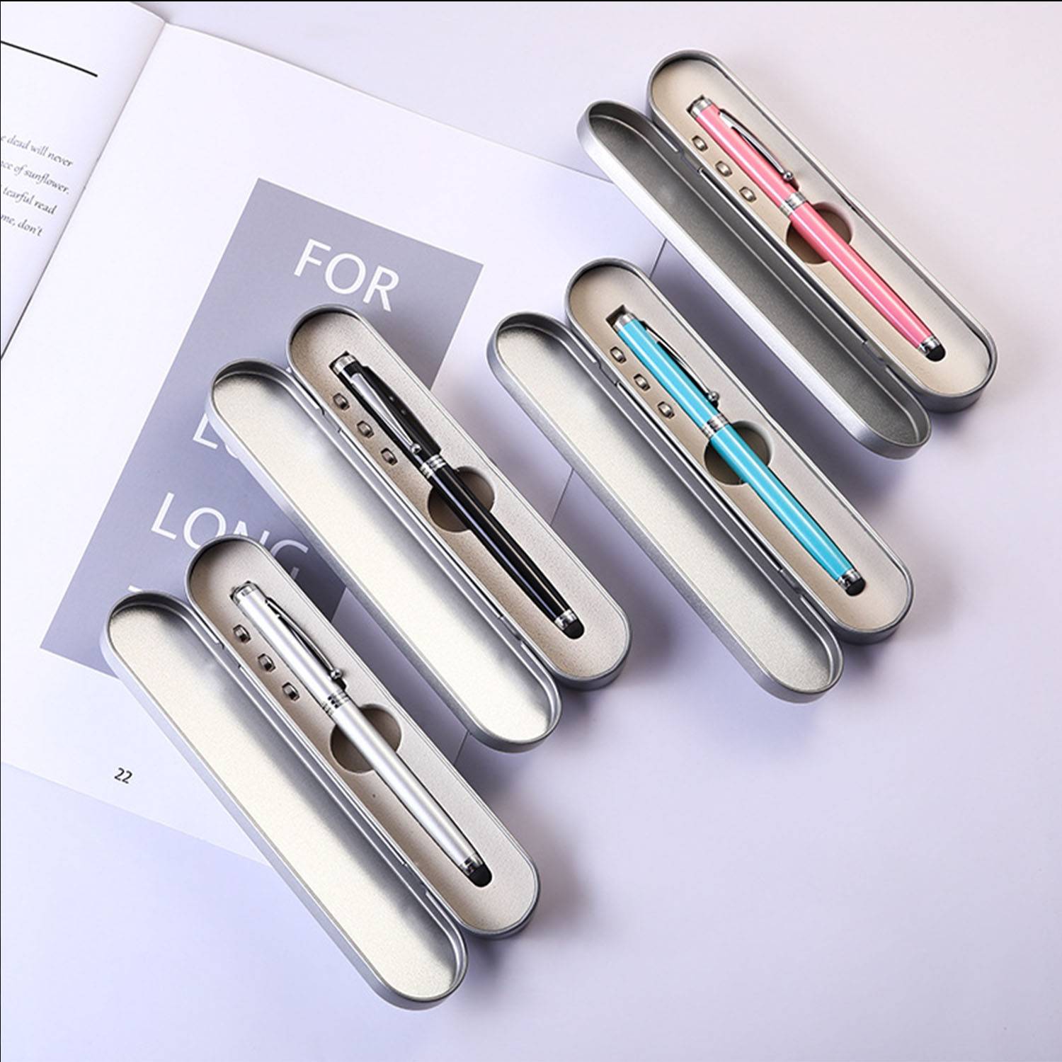 4-In-1 Metal Multifunction Pen w/ Case 5