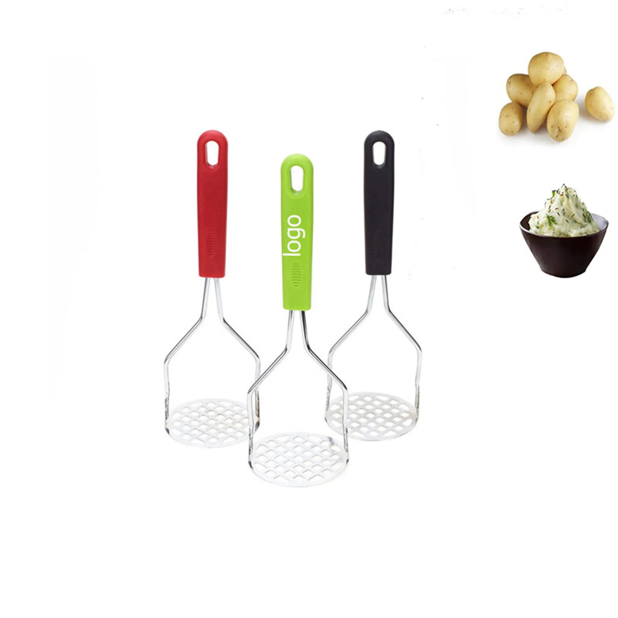 Stainless Steel Potato Masher With Durable Sturdy Grips 1