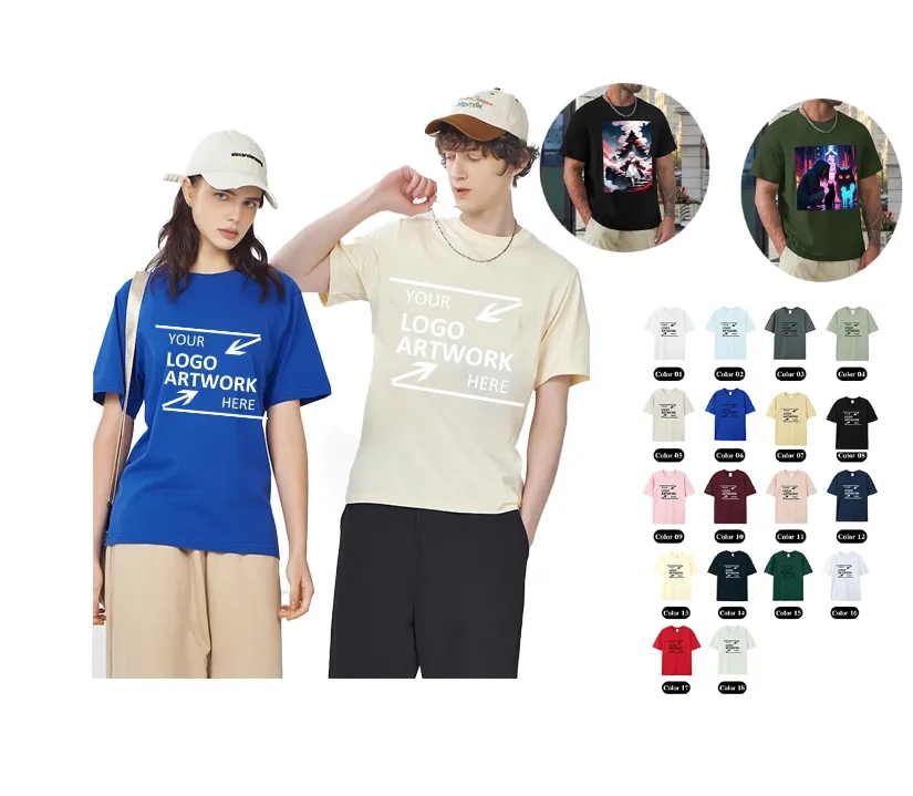 Custom 230g Heavyweight Tshirt Bulk Order Wholesale Supplier 2