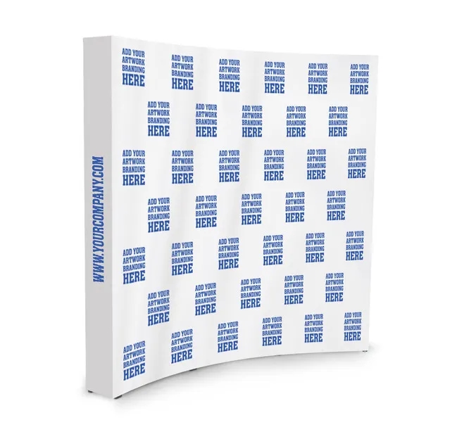 10ft x 8ft Step and Repeat Fabric Pop Up Curved Display 2