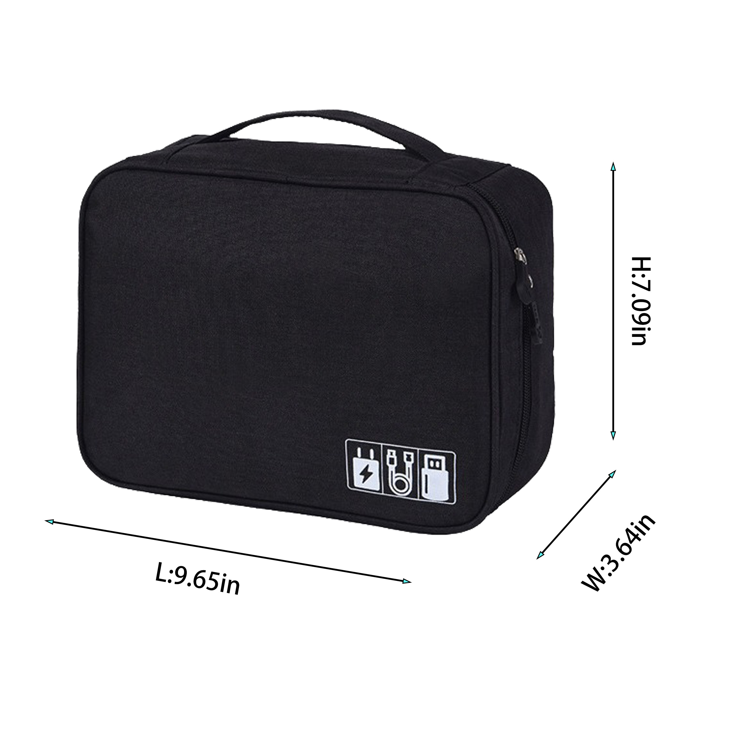 Multi-Function Portable Travel Phone Charger Data Cable Storage Bag 3