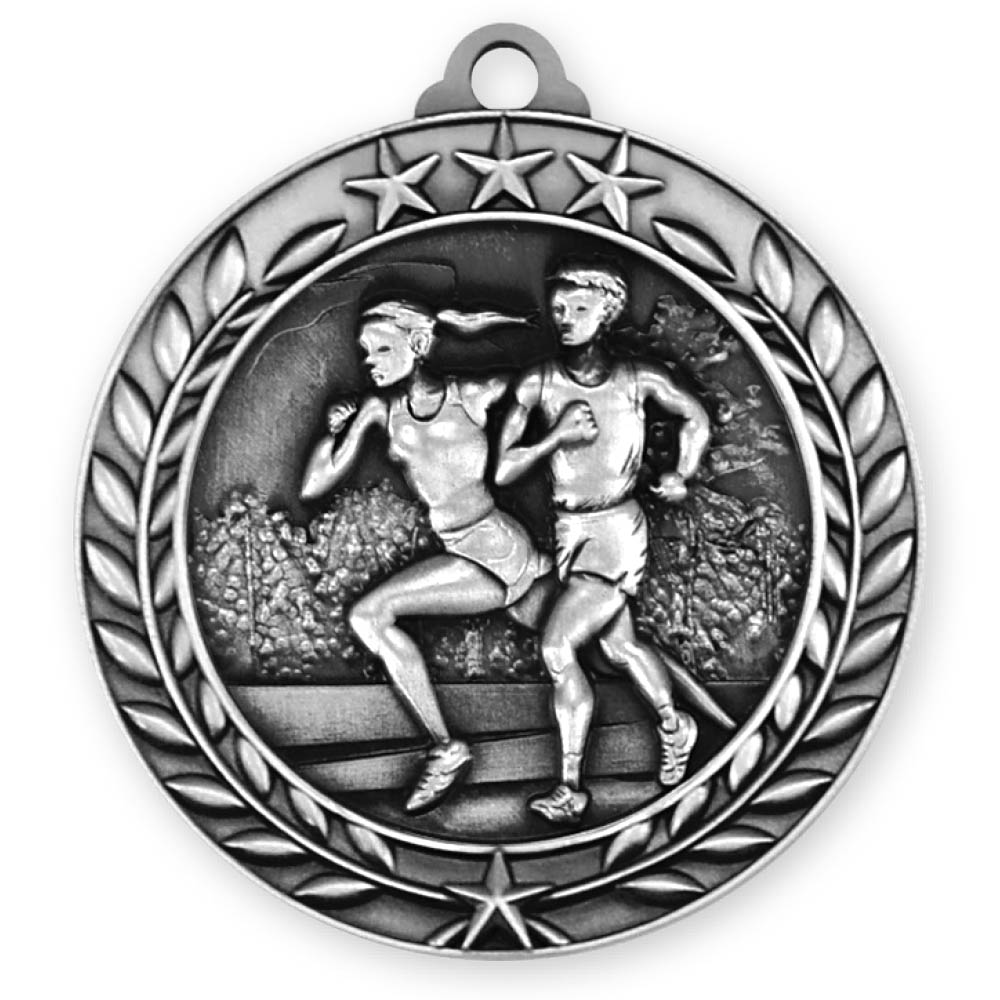 Cross Country Wreath Award Medallion (2-3/4") 1