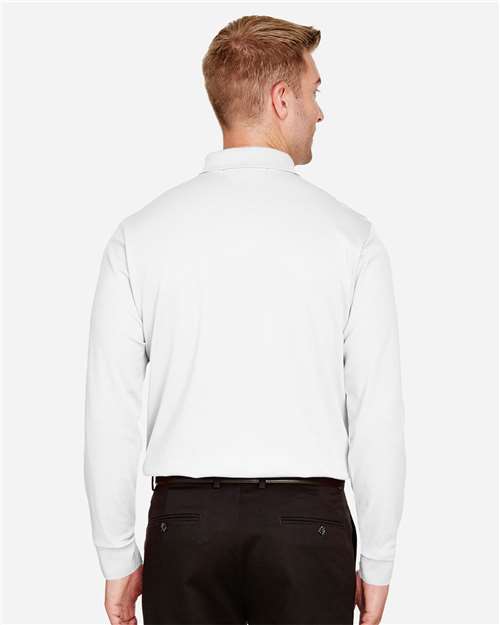 Men's Tall CrownLux Performance® Plaited Long Sleeve Polo - DG20LT 39
