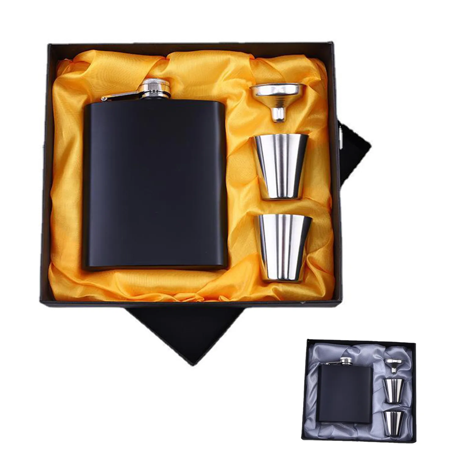 Flask Shot Glass and Funnel Gift Set 5