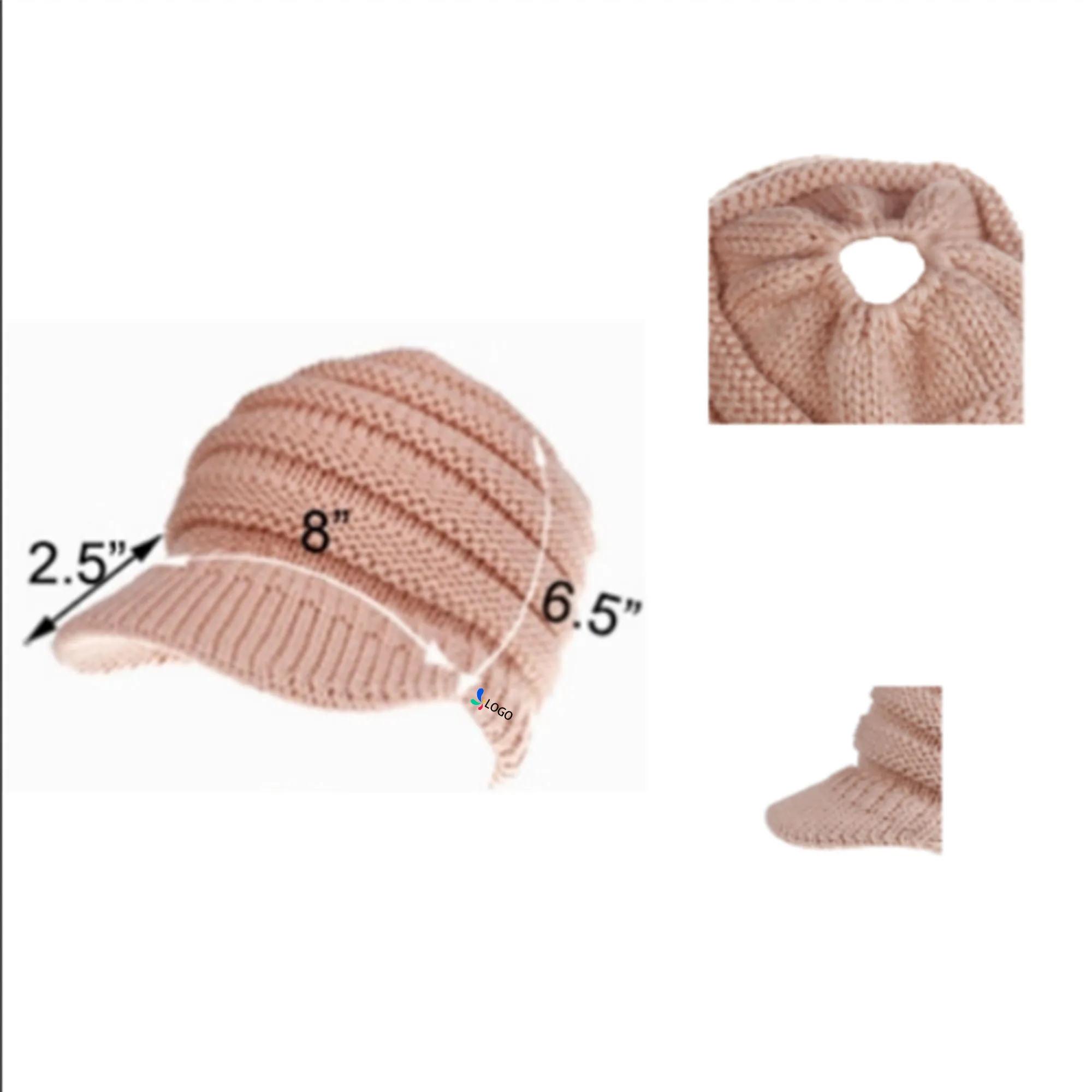 Knit Beanie Tail Hat for Adults 4