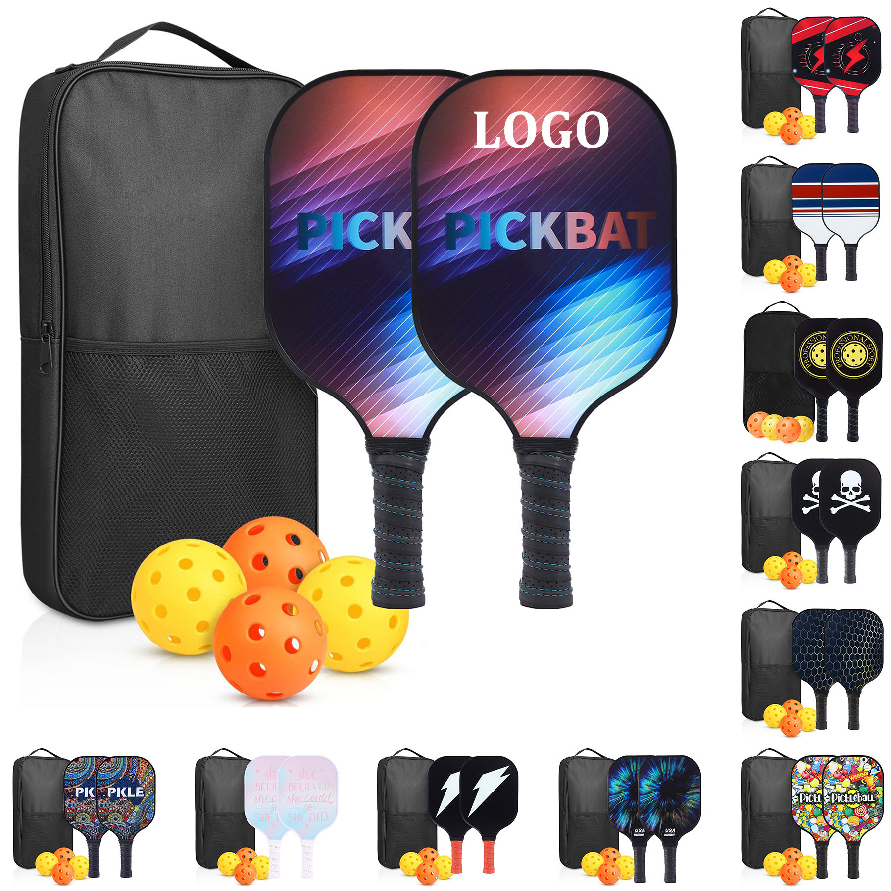 Pickleball Paddles Set 8