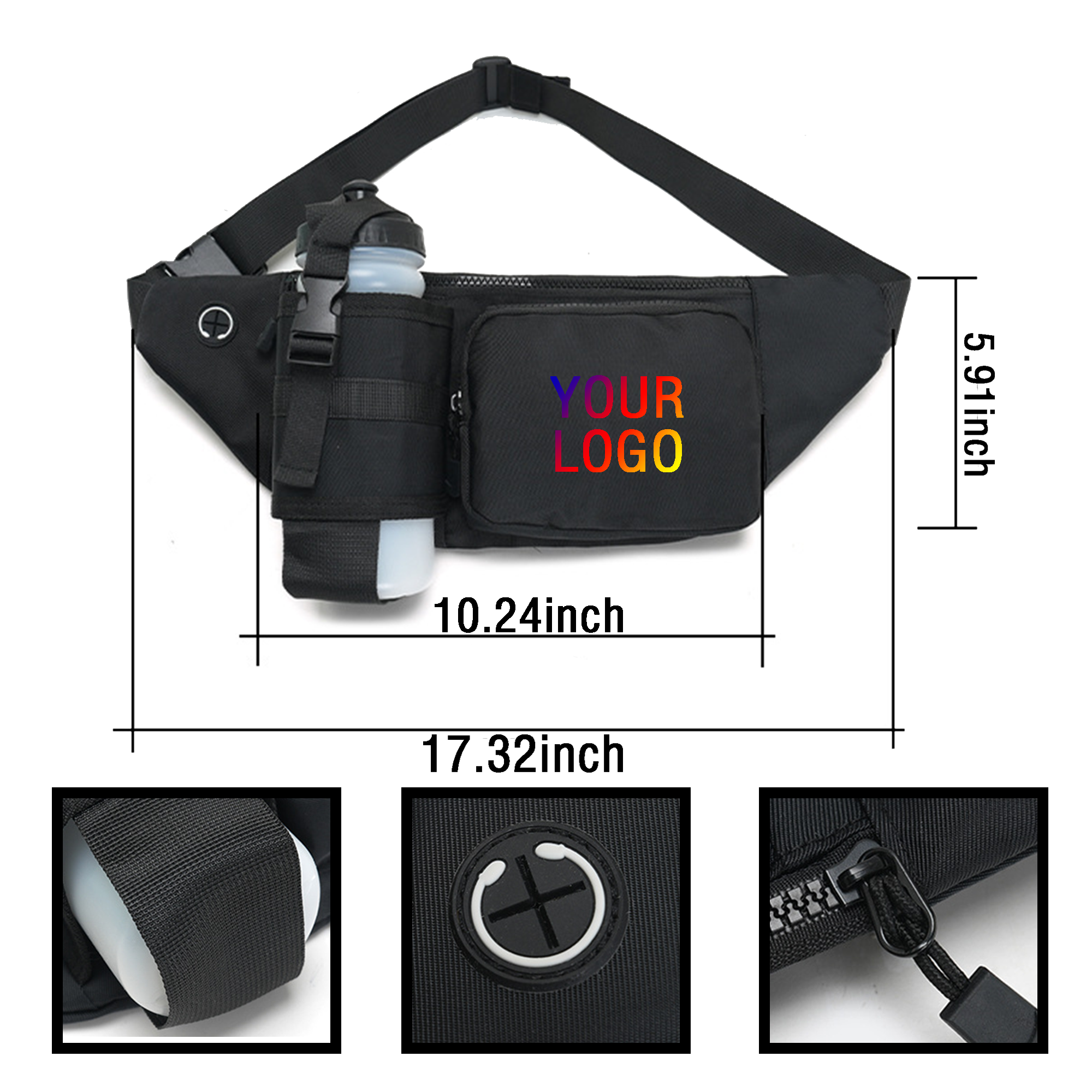 MOQ 20 PCS Adjustable Waist Pack For Running 2