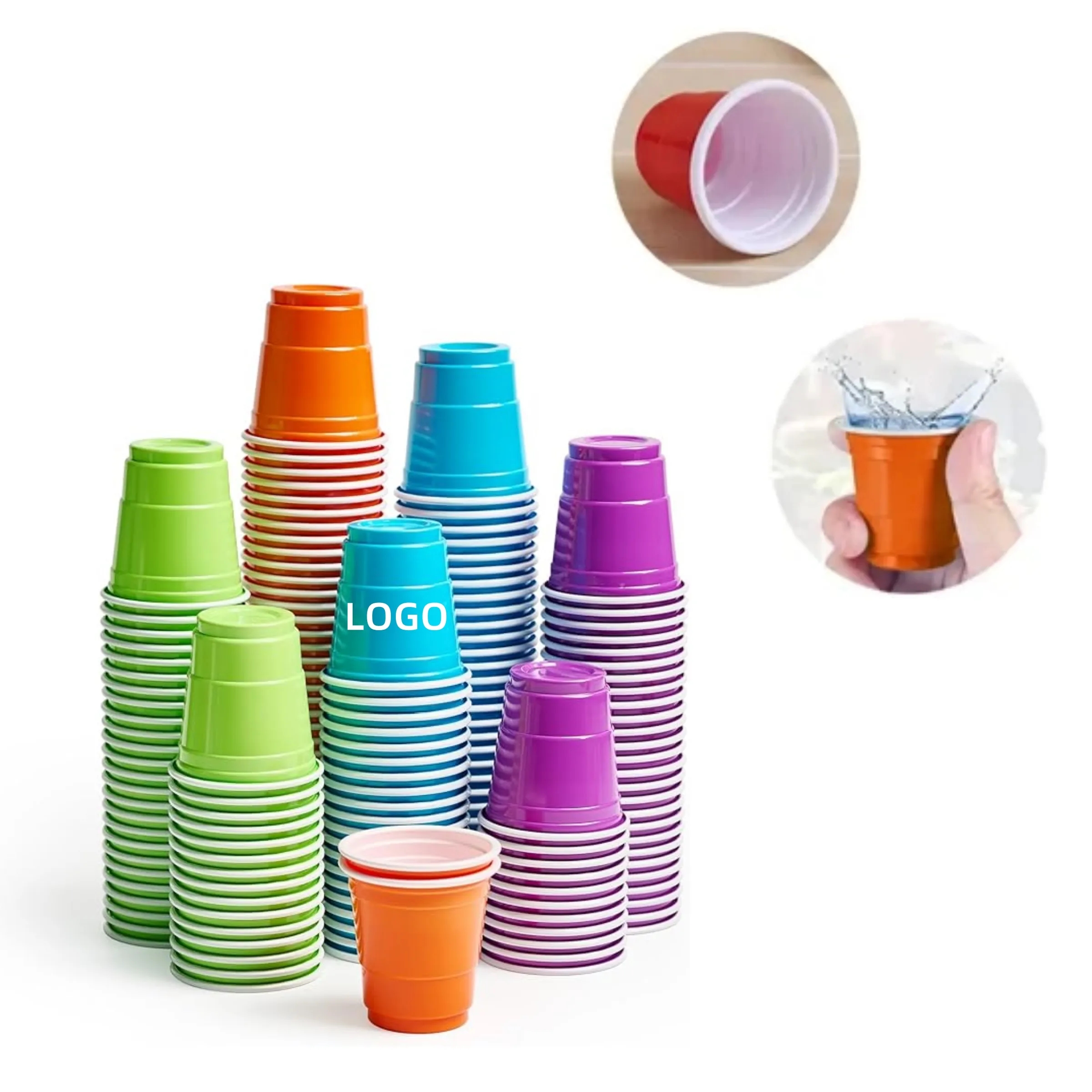 2OZ Mini Plastic Party Shot Cups 2