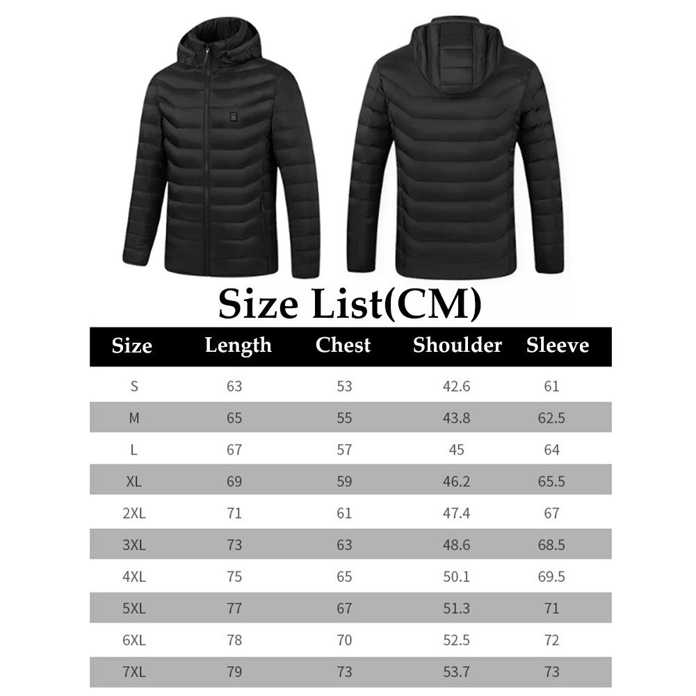 4 Area Heating Winter Jacket Waterproof Puffer Padding Jackets 2