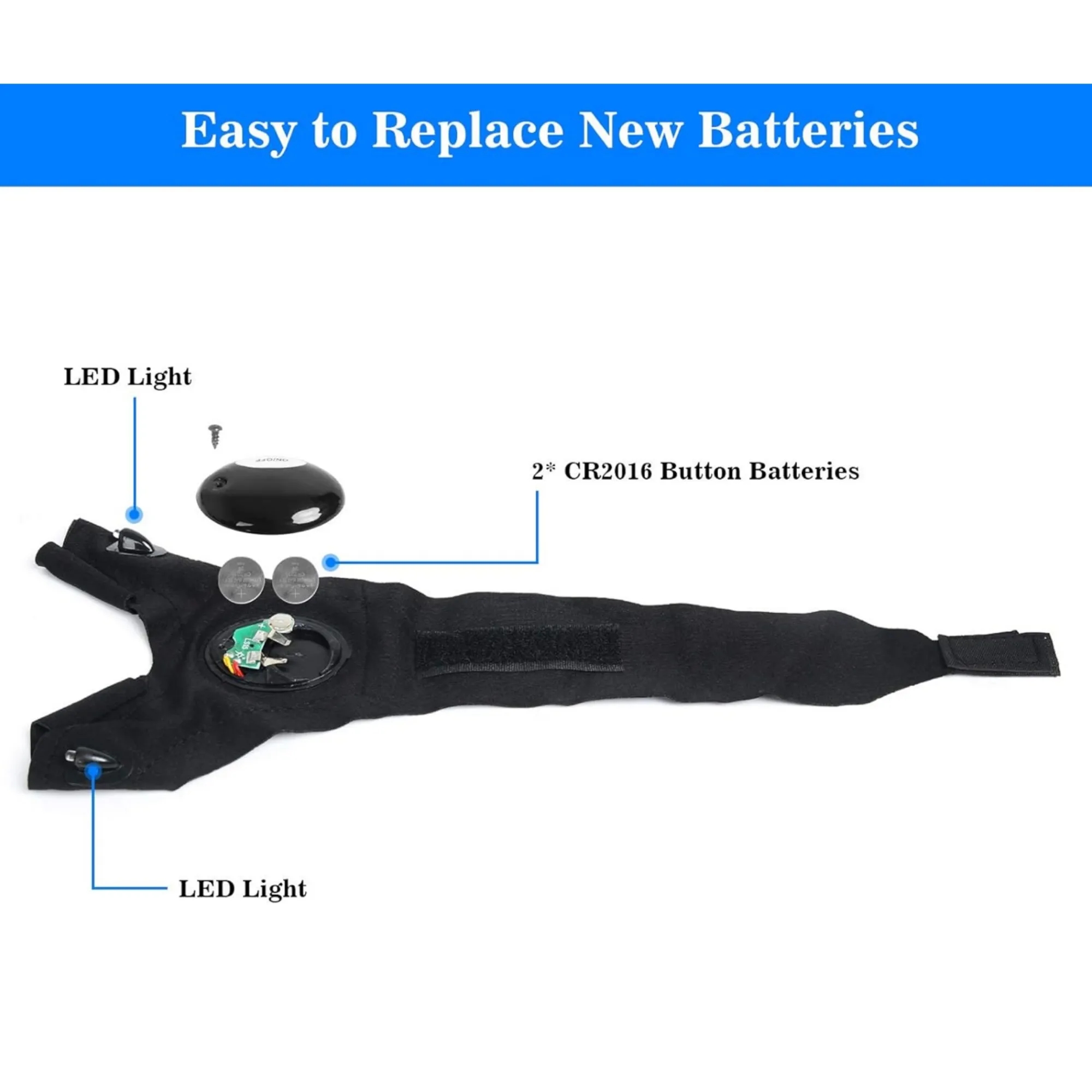 LED-Lit Fingerless Gloves -Hands-Free Lighting For Repairs 6