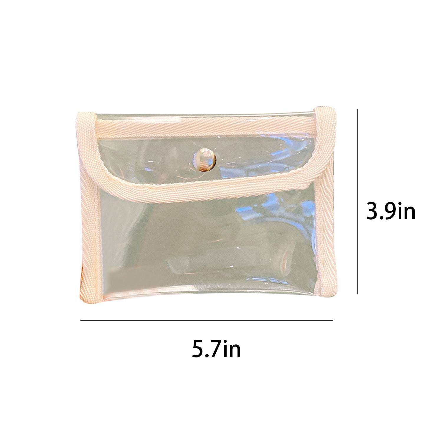 Waterproof PVC Toiletry Carry Pouch w/ Snap Button 5
