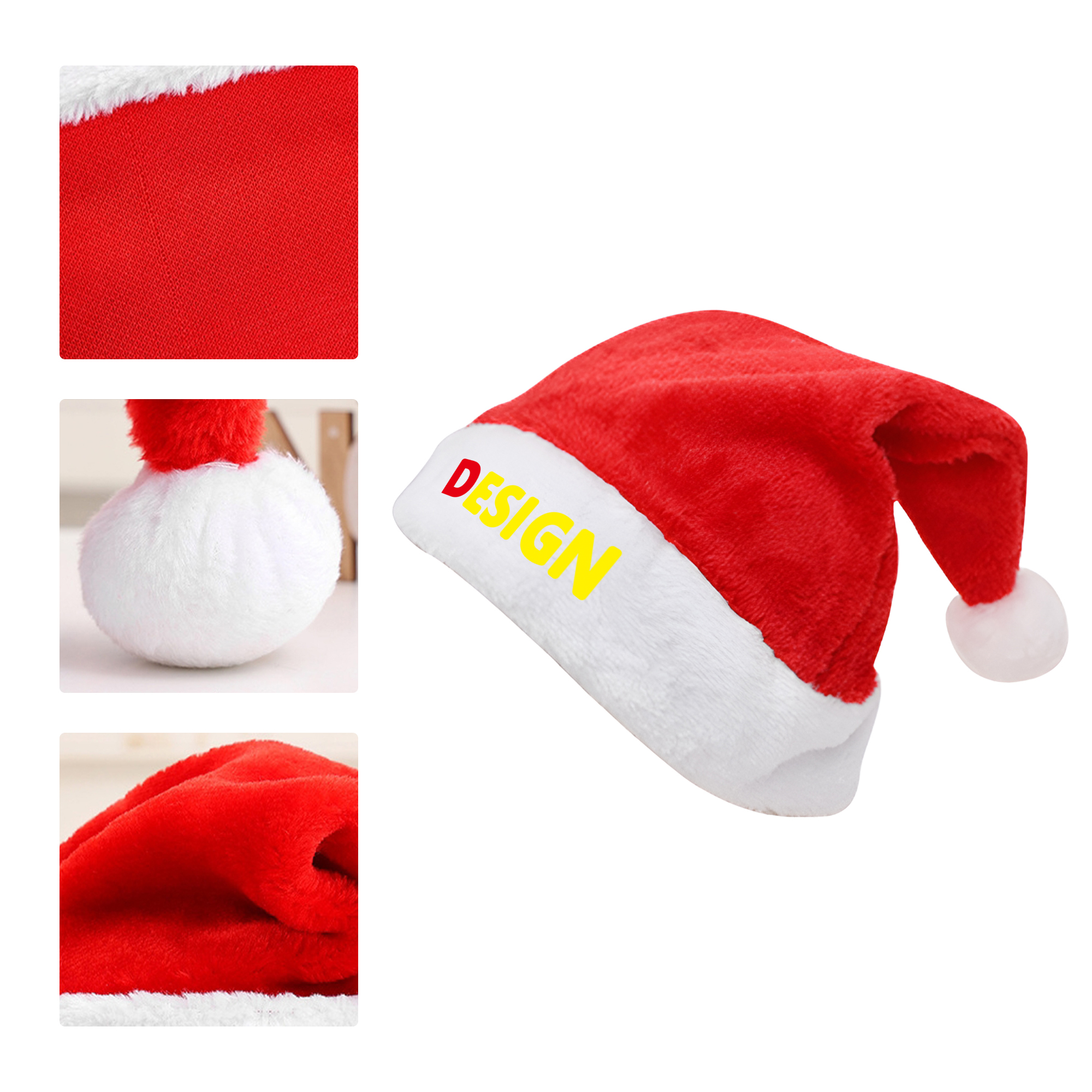 MOQ 50 Deluxe Christmas Plush Hat 2