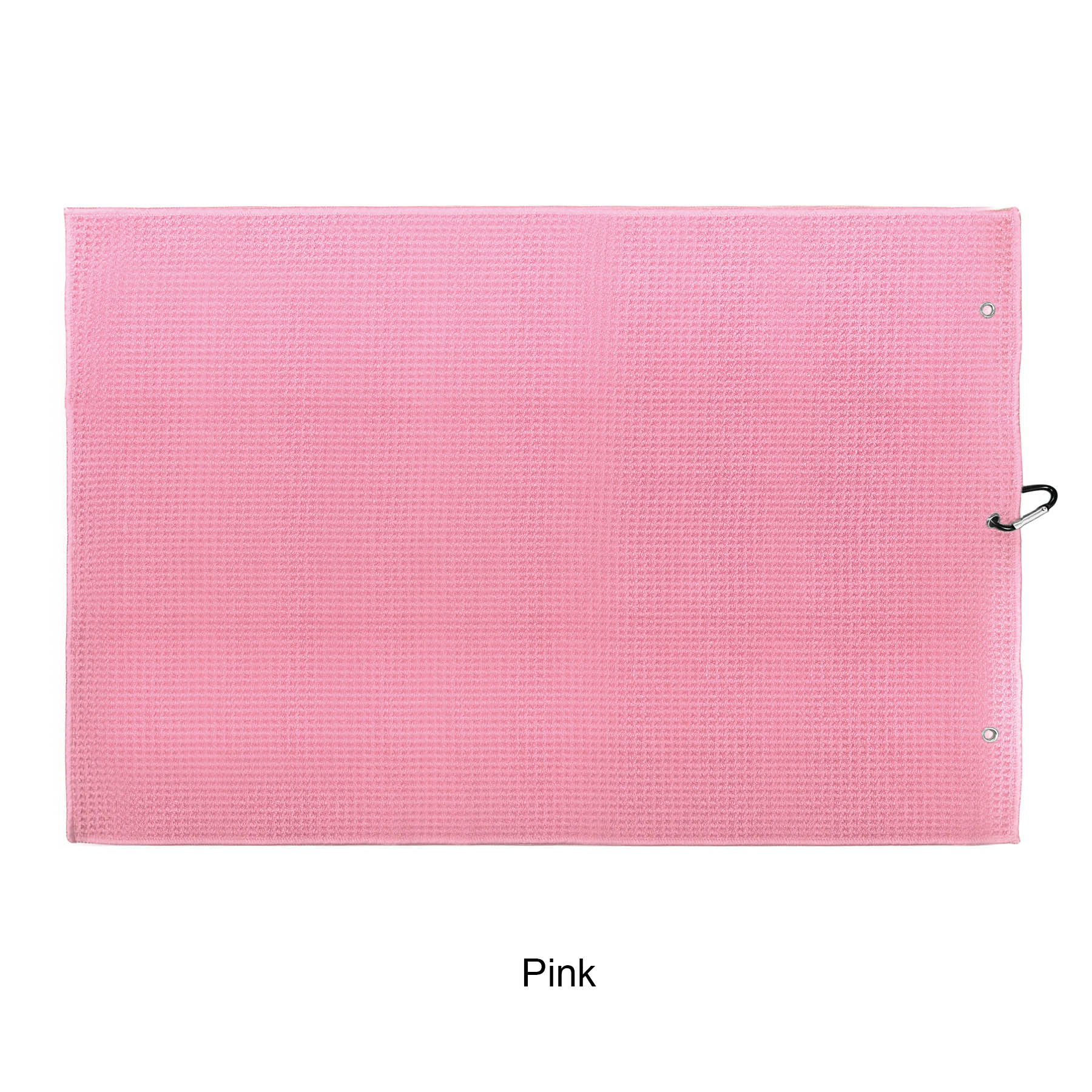 Microfiber Waffle Two-fold Golf Towel w/ Carabiners Clip 16" x 24" 3
