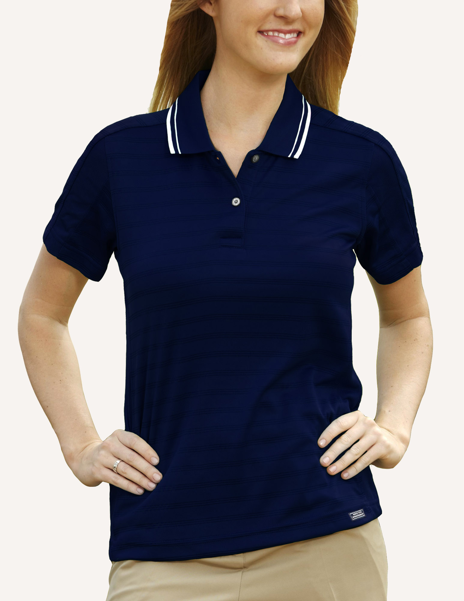 Ladies' Ambassador Engineer Track Knit Polo Shirt 2