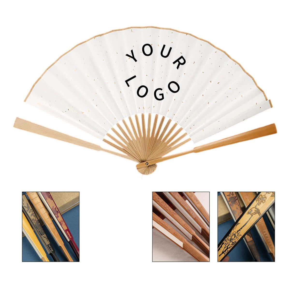 Durable Bamboo Folding Fan for Cooling Outdoors 2