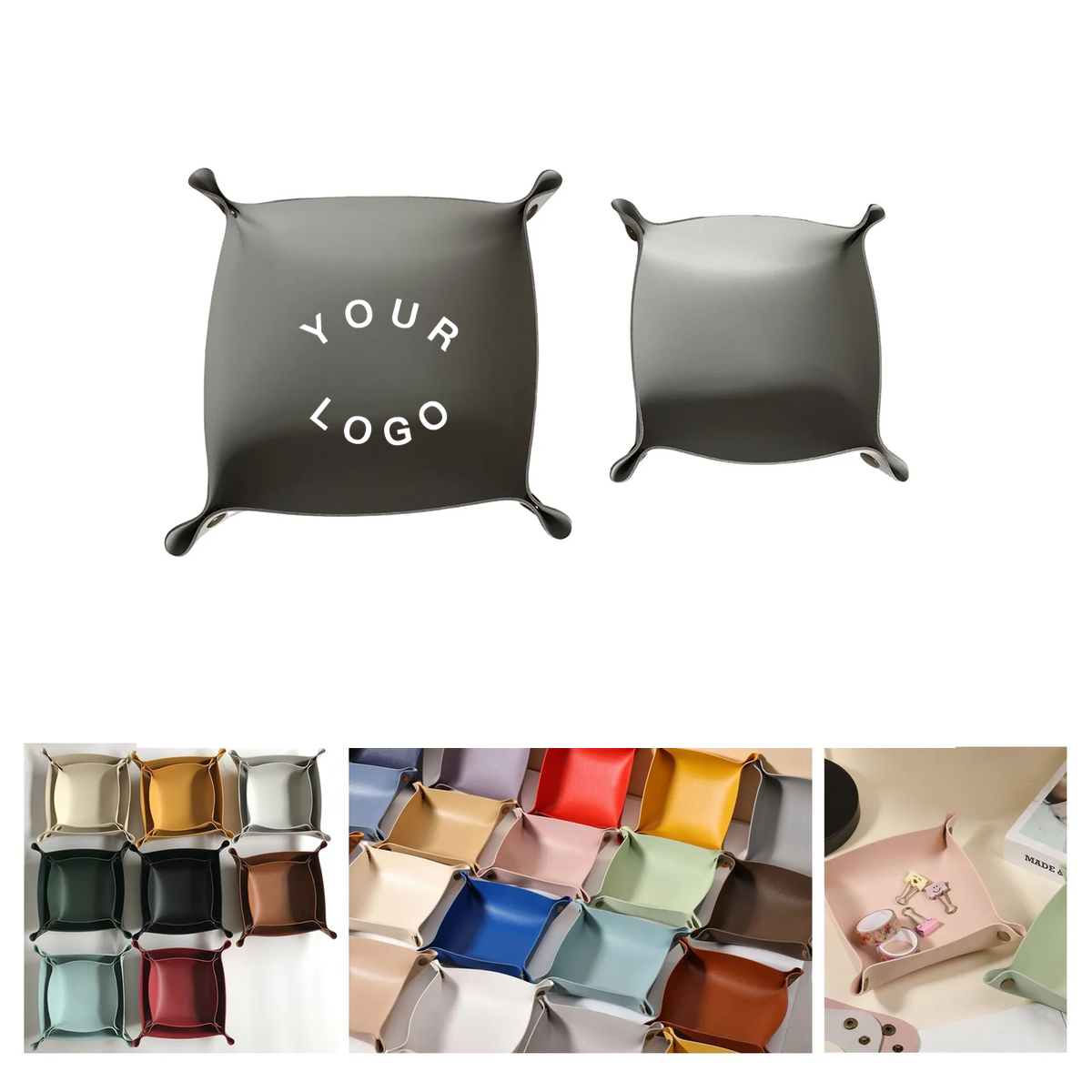 Portable PU Storage Tray for Office or Home Use 7