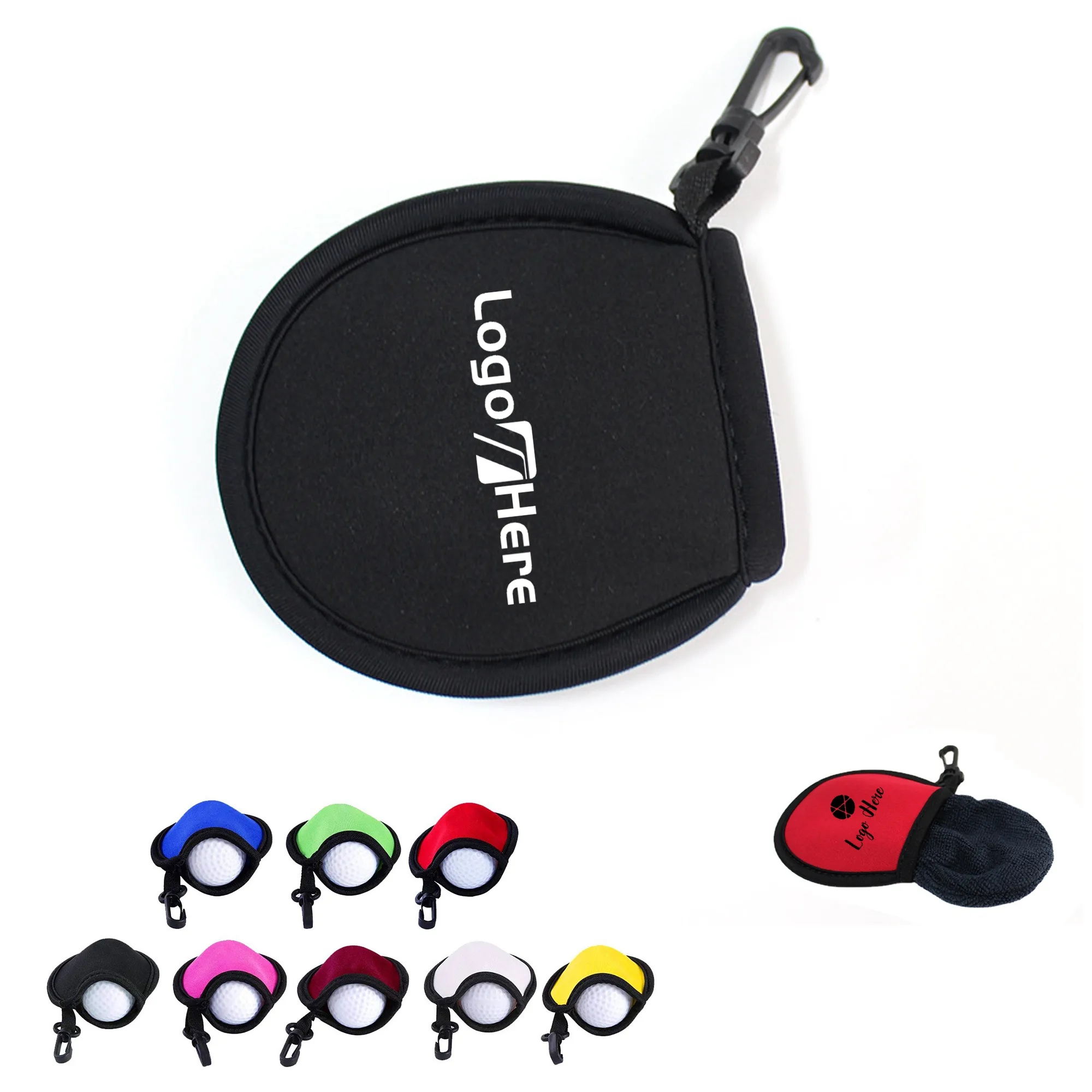 Golf Ball Cleaning Pouch With Clip