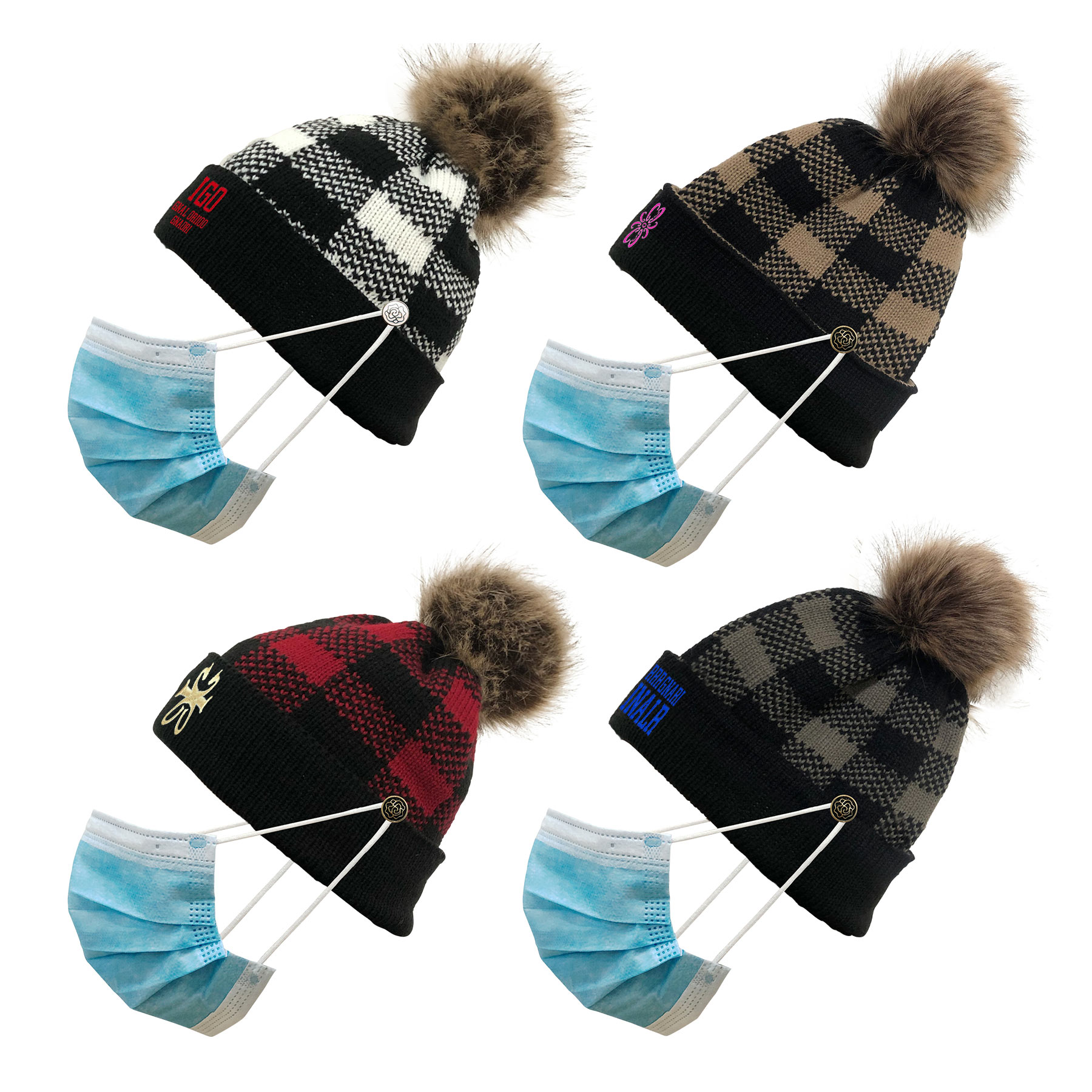 Pom Pom Knitted Cap 2