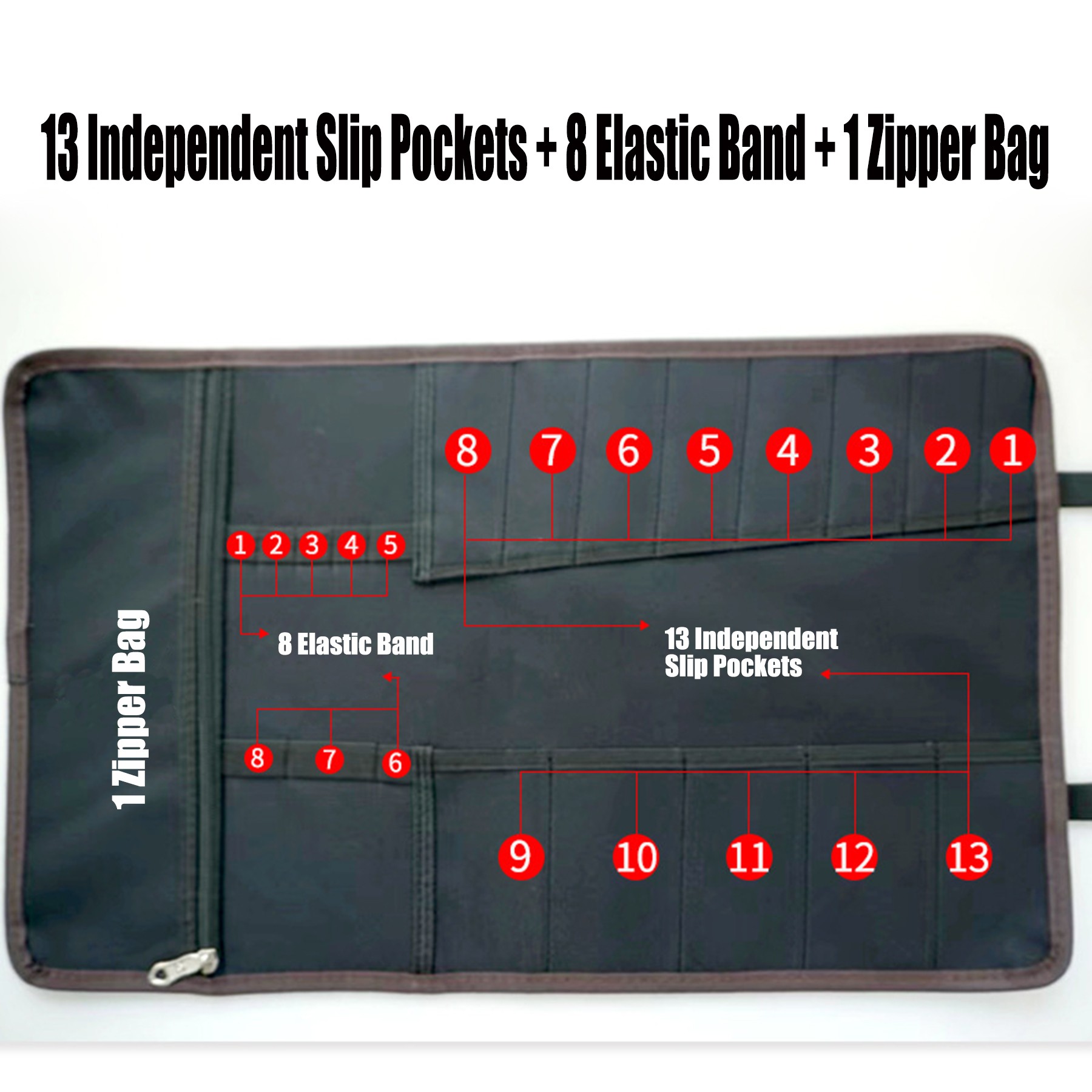 600D Oxford Rolling Tool Organizer Bag 4