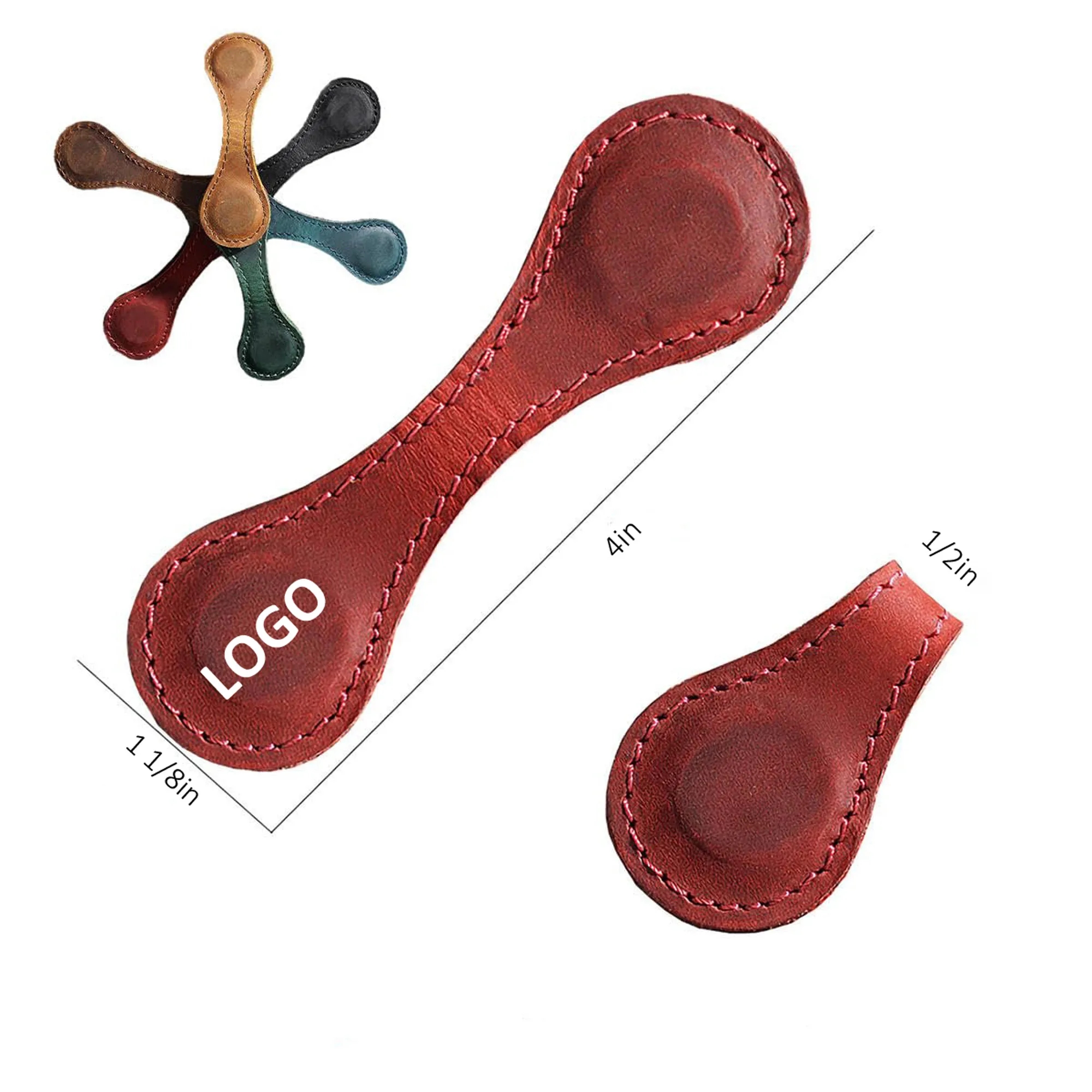 Vintage Leather Magnetic Bookmark 1