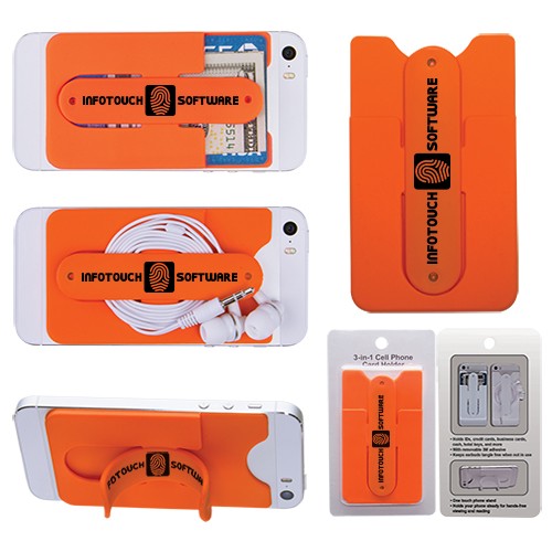 3-in-1 Cell Phone Card Holder w/Packaging 11