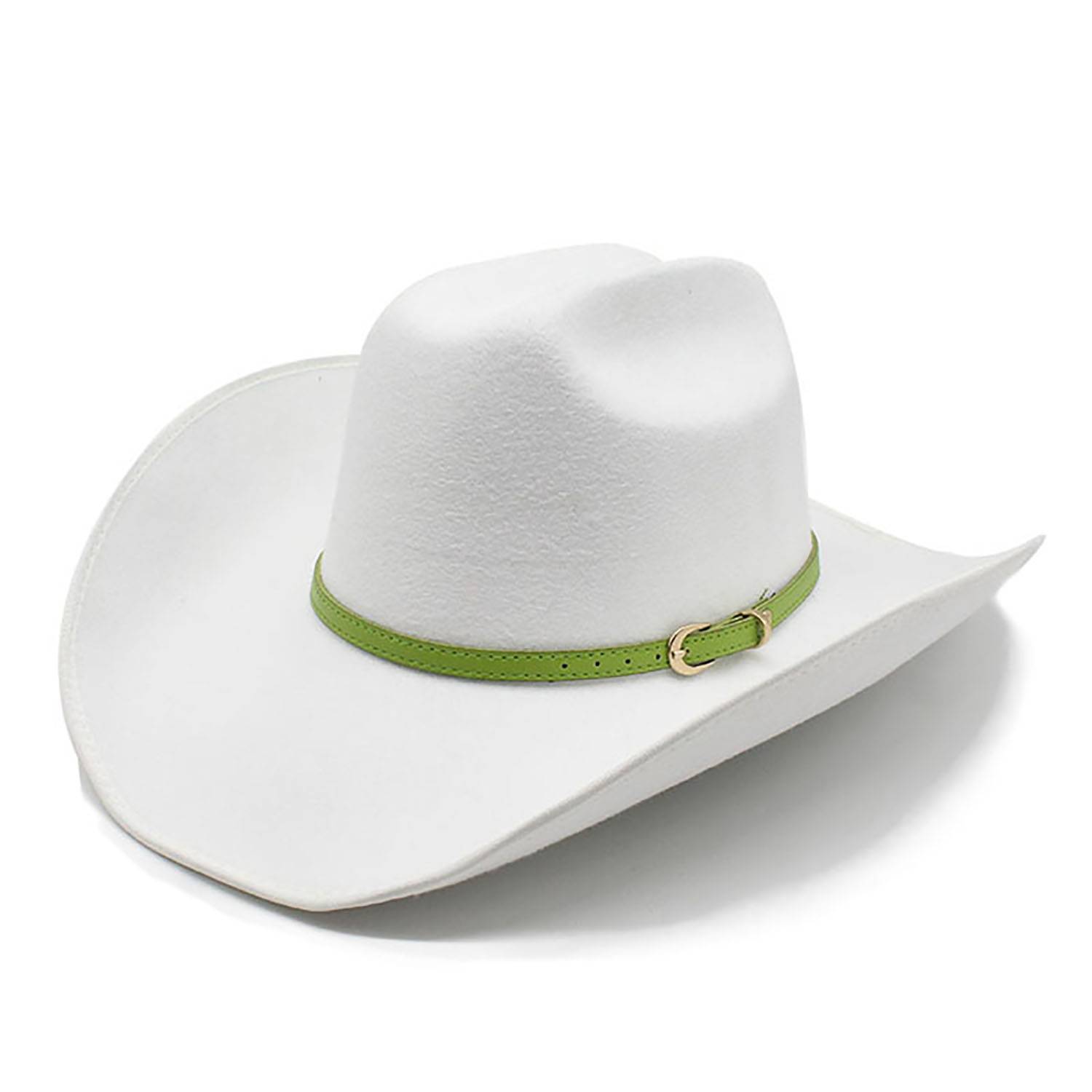 Classic Wool Cowboy Hat with Metallic Buckle 14