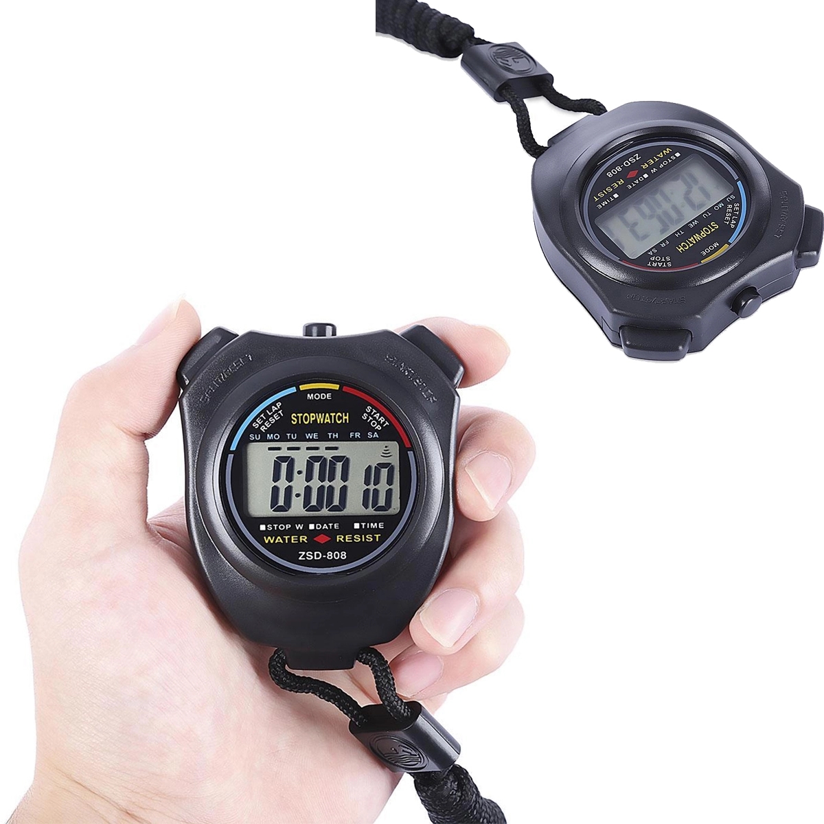 Water Resistant LCD Electronic Stopwatch 1