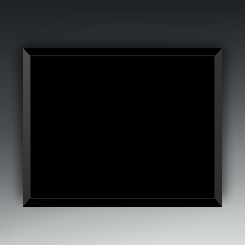 Black Glass Certificate Frame  11" X 14" 3