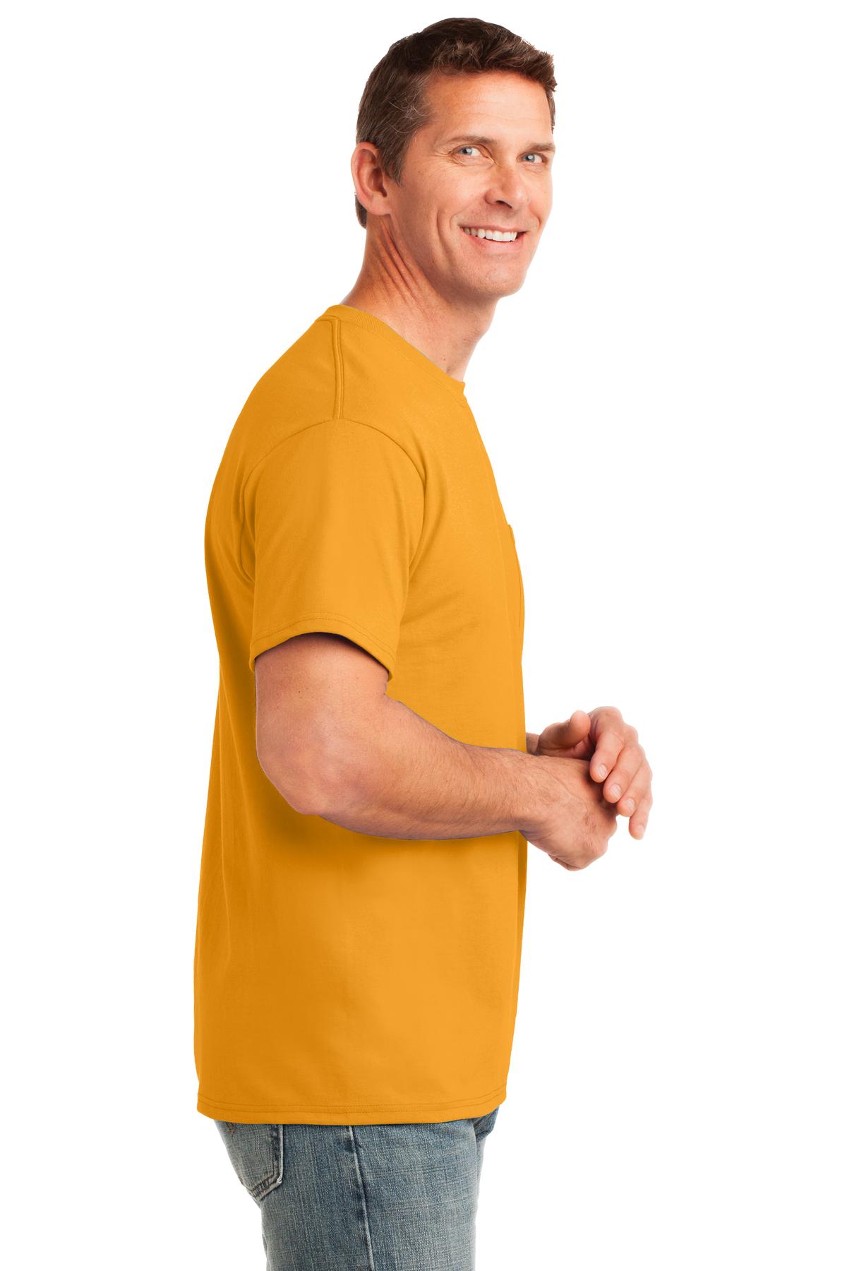 Port & Co Core Cotton Pocket Tee. PC54P 130