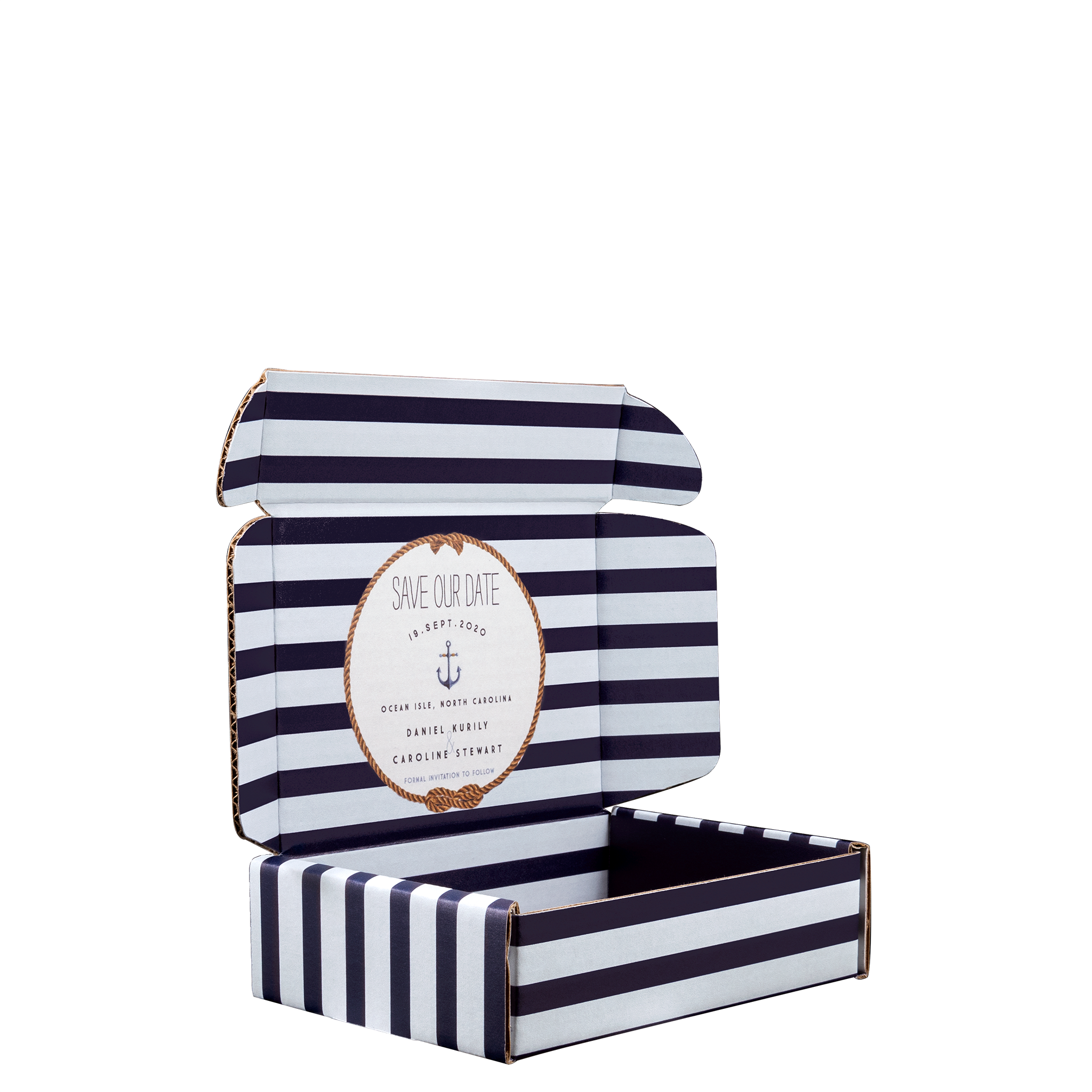 Mailing Box, B-Flute7" x 5" x 2" - White - B - 070 sq in 1