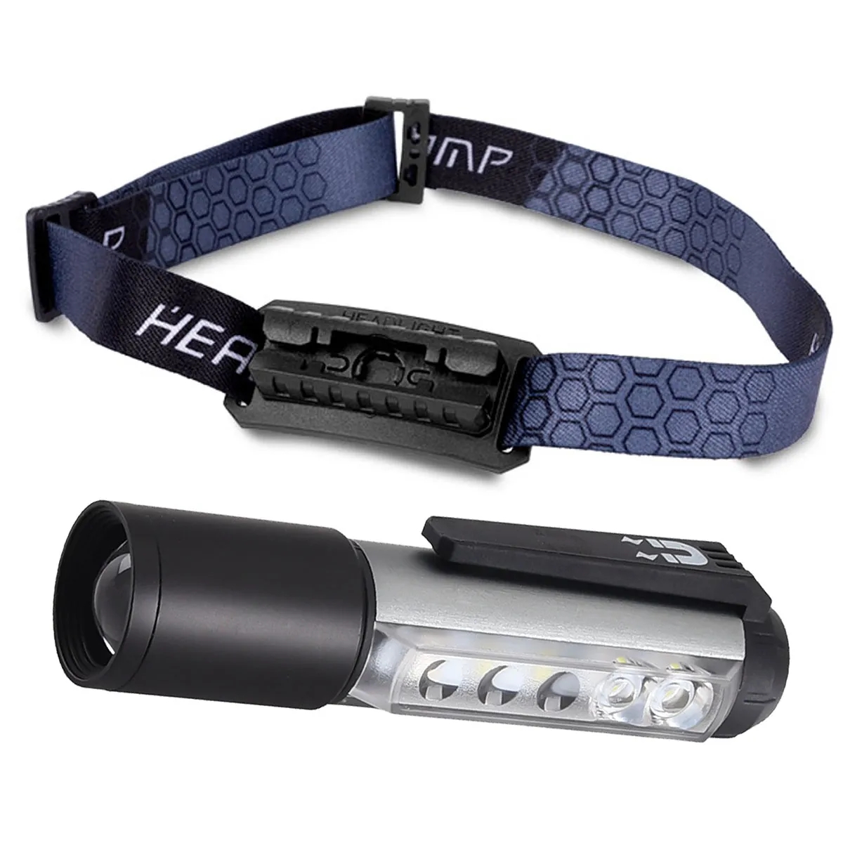 LED+COD Headlamp Flashlight 2