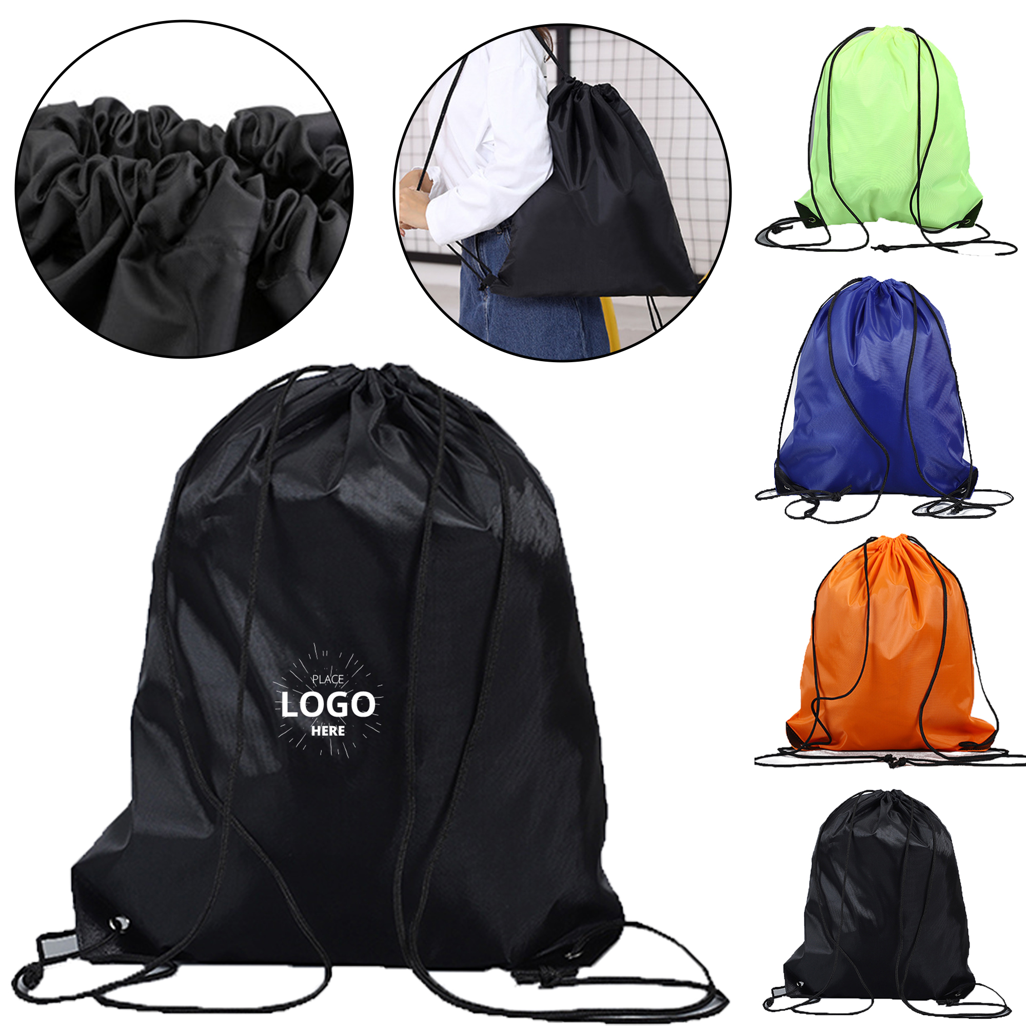 Polyester Lightweight Drawstring Backpack 2