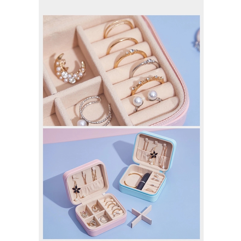 Portable Travel Jewelry Organizer Box & Earring Ring Storage 4