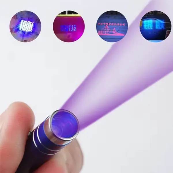 Mini Aluminum UV LED Flashlight Key Chain 4