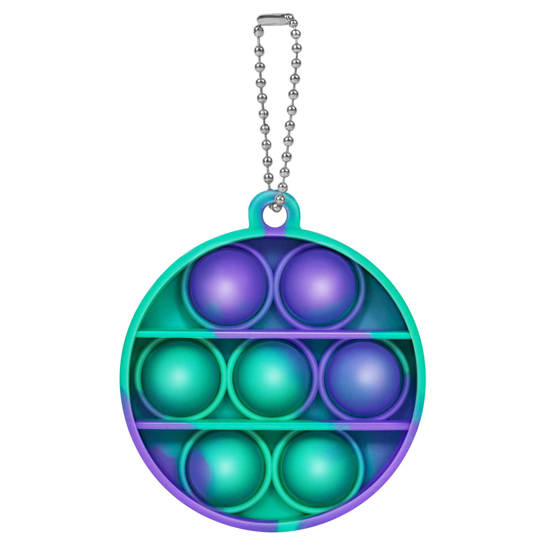 Multifuctional Silicone Round Mini Push Bubble Keychain 12
