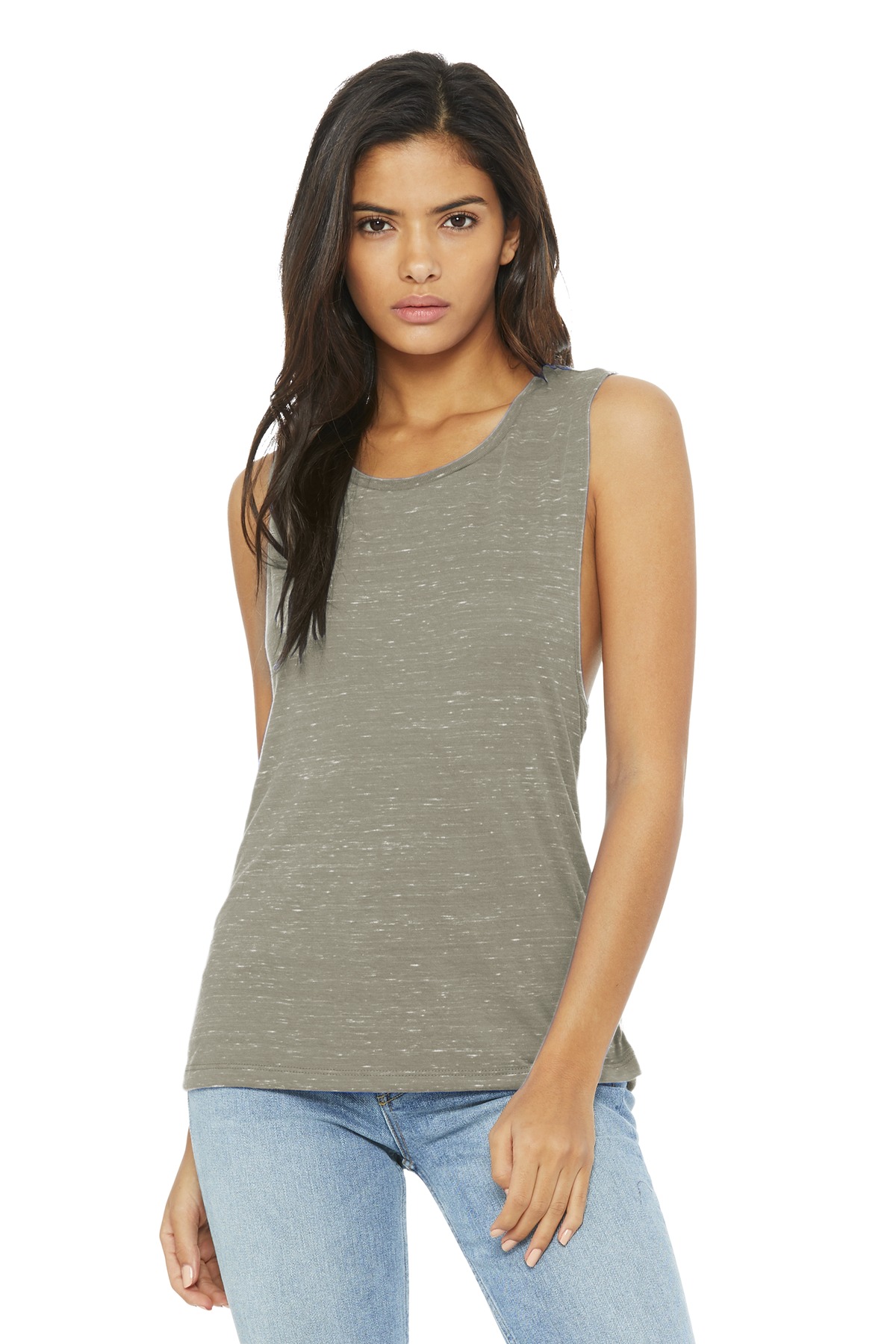 BELLA+CANVAS Women's Flowy Scoop Muscle Tank. BC8803 117