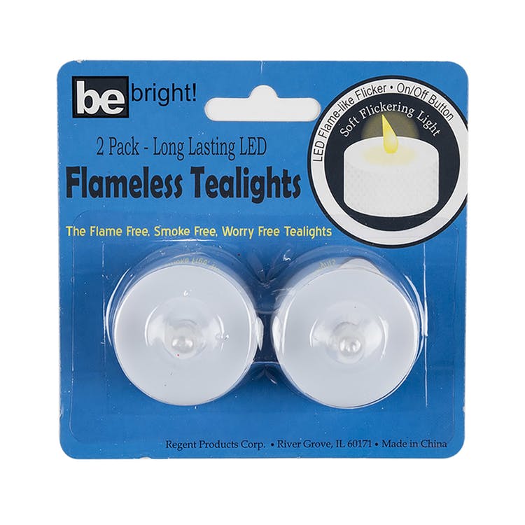 Flameless Tea Lights - 2 Pack LED 2