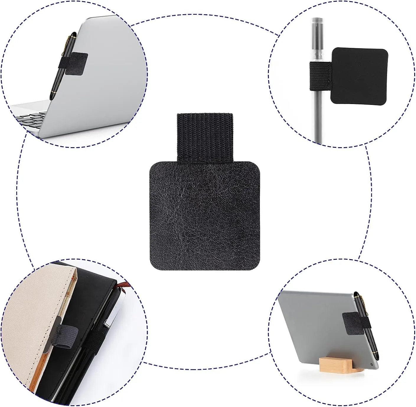 Self Adhesive Leather Pen Loop Clip 1