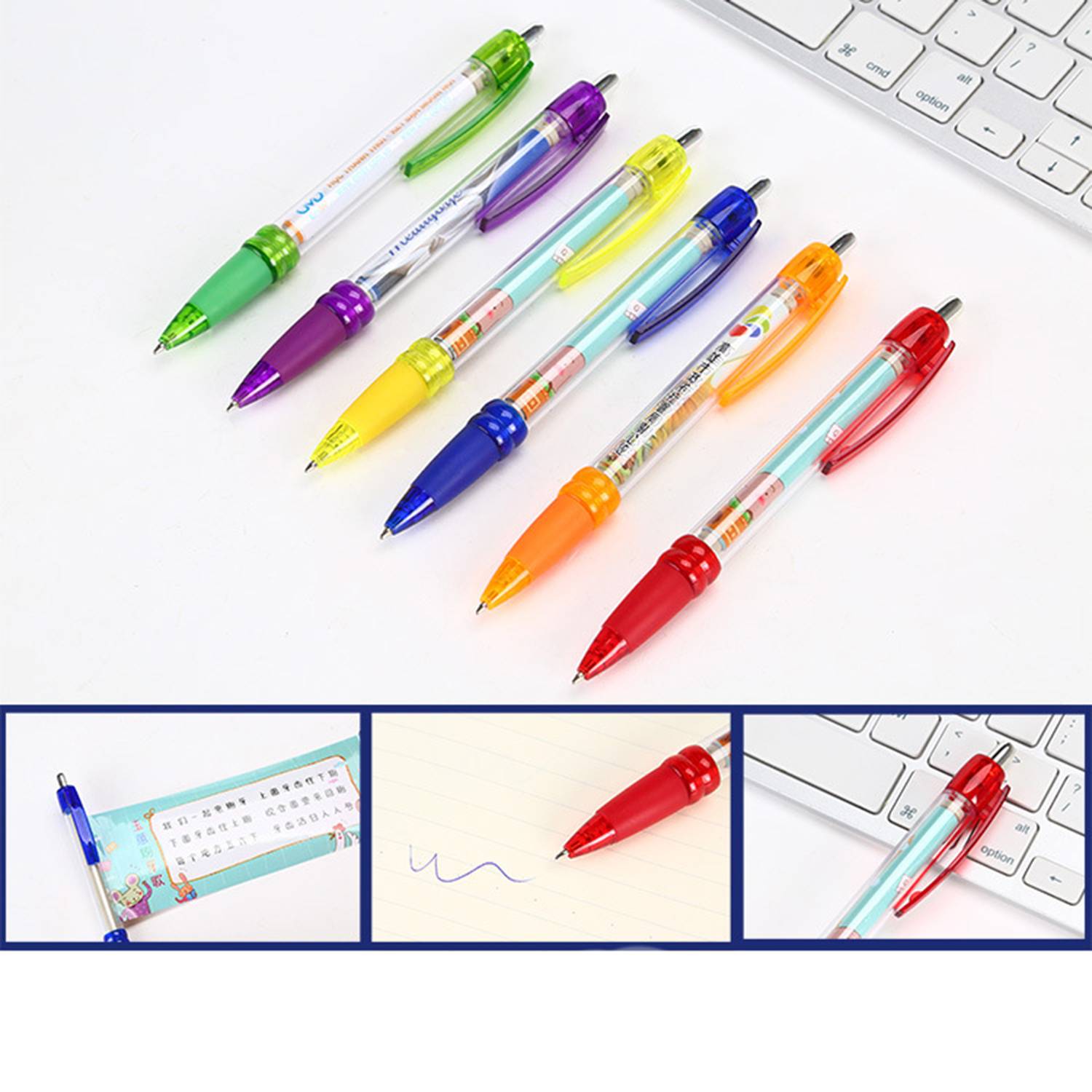 Customized Pull Paper Neutral Pen for Advertising 3