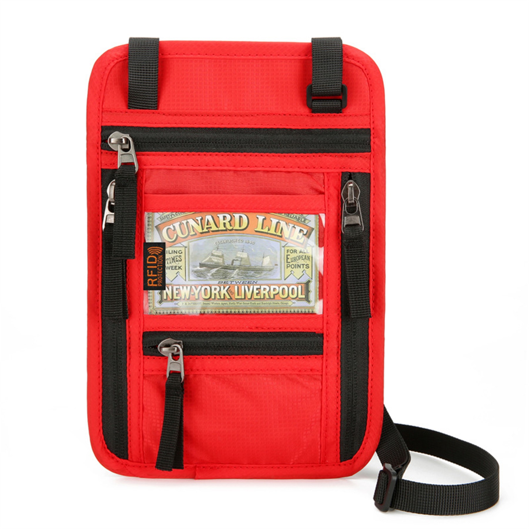 Travel Neck Wallet Passport Holder with RFID Blocking 2