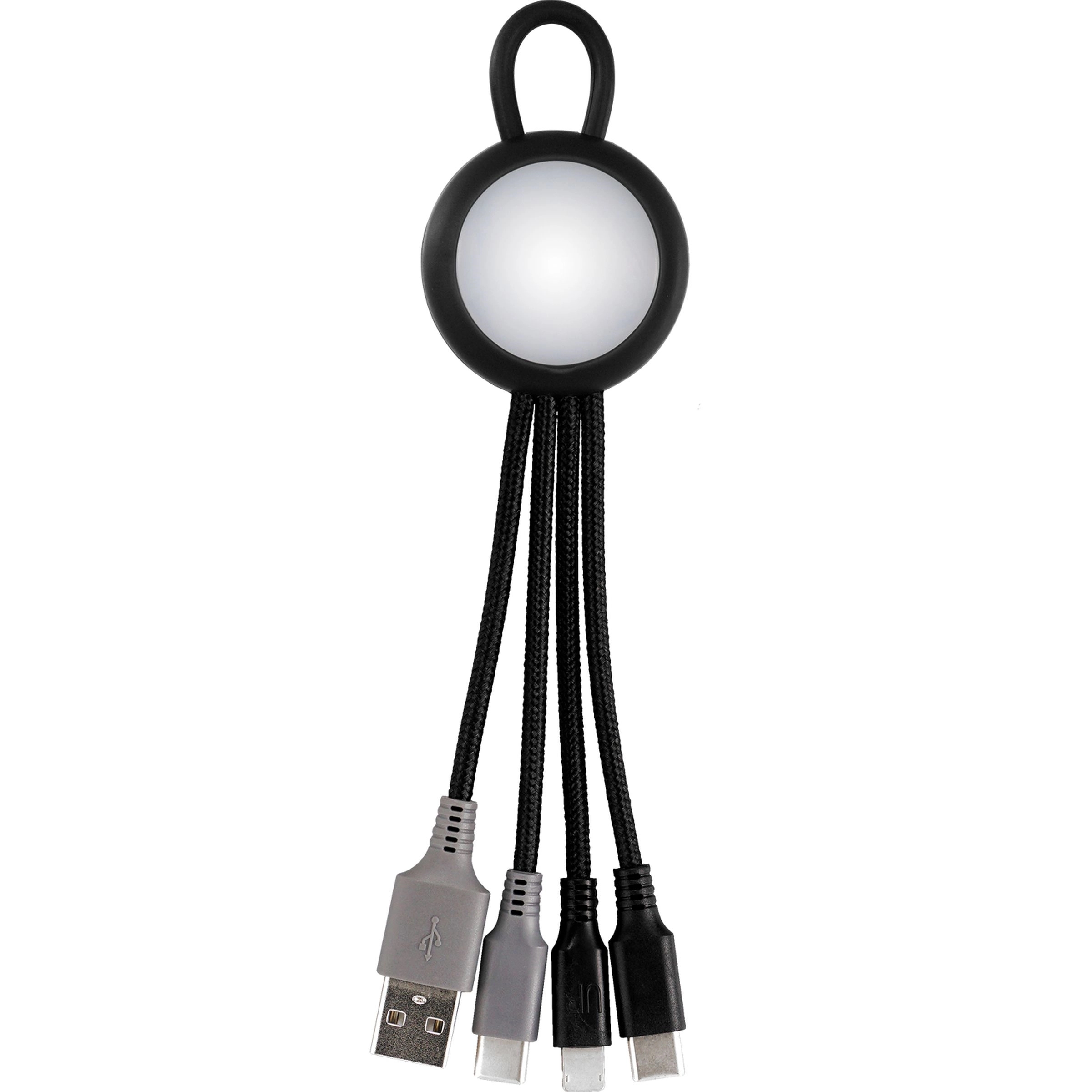 Clearview Light Up Loop Dual Input 3-in-1 Charging Cable 6