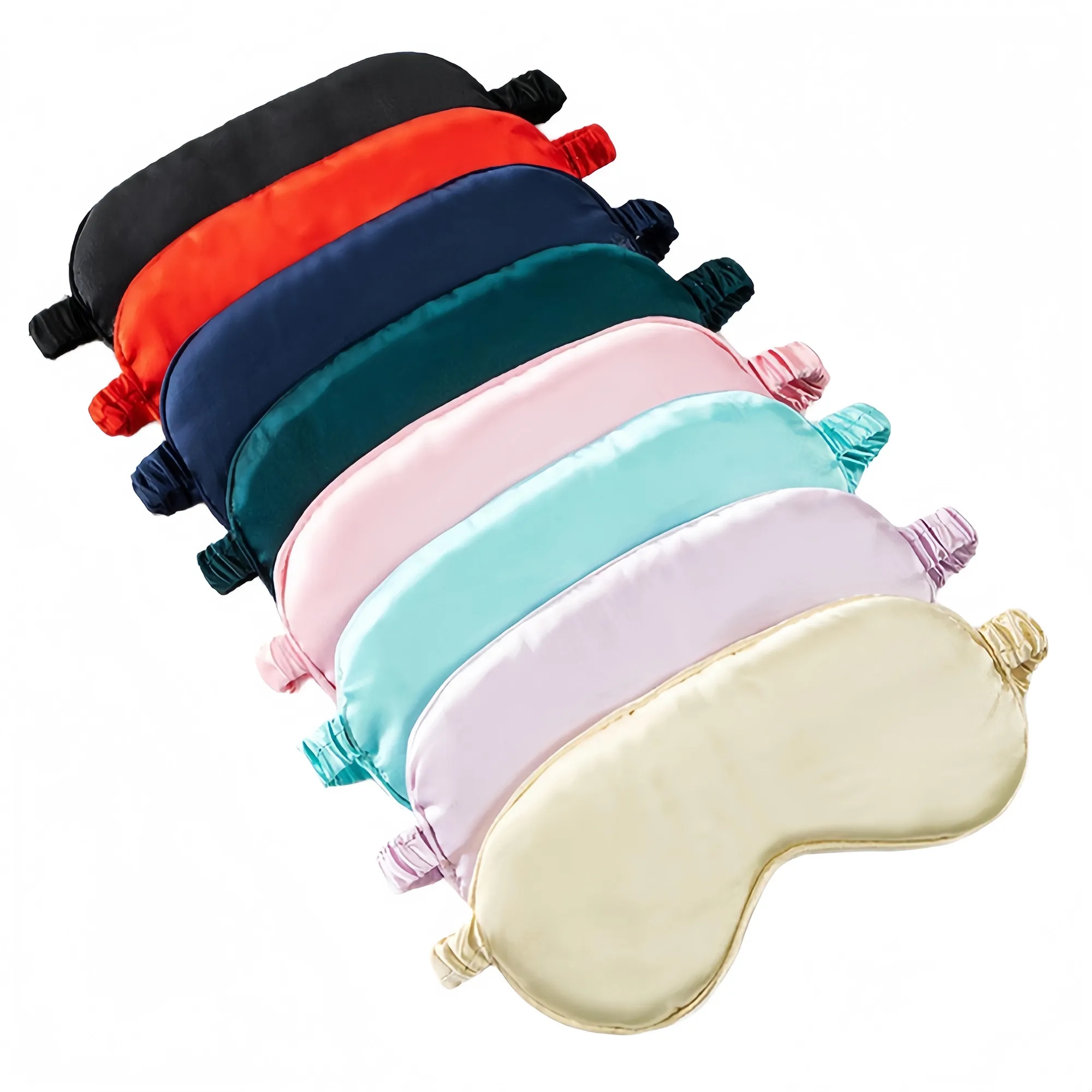 Reversible Silk-Like Sleep Mask Adjustable Light Blocking 4